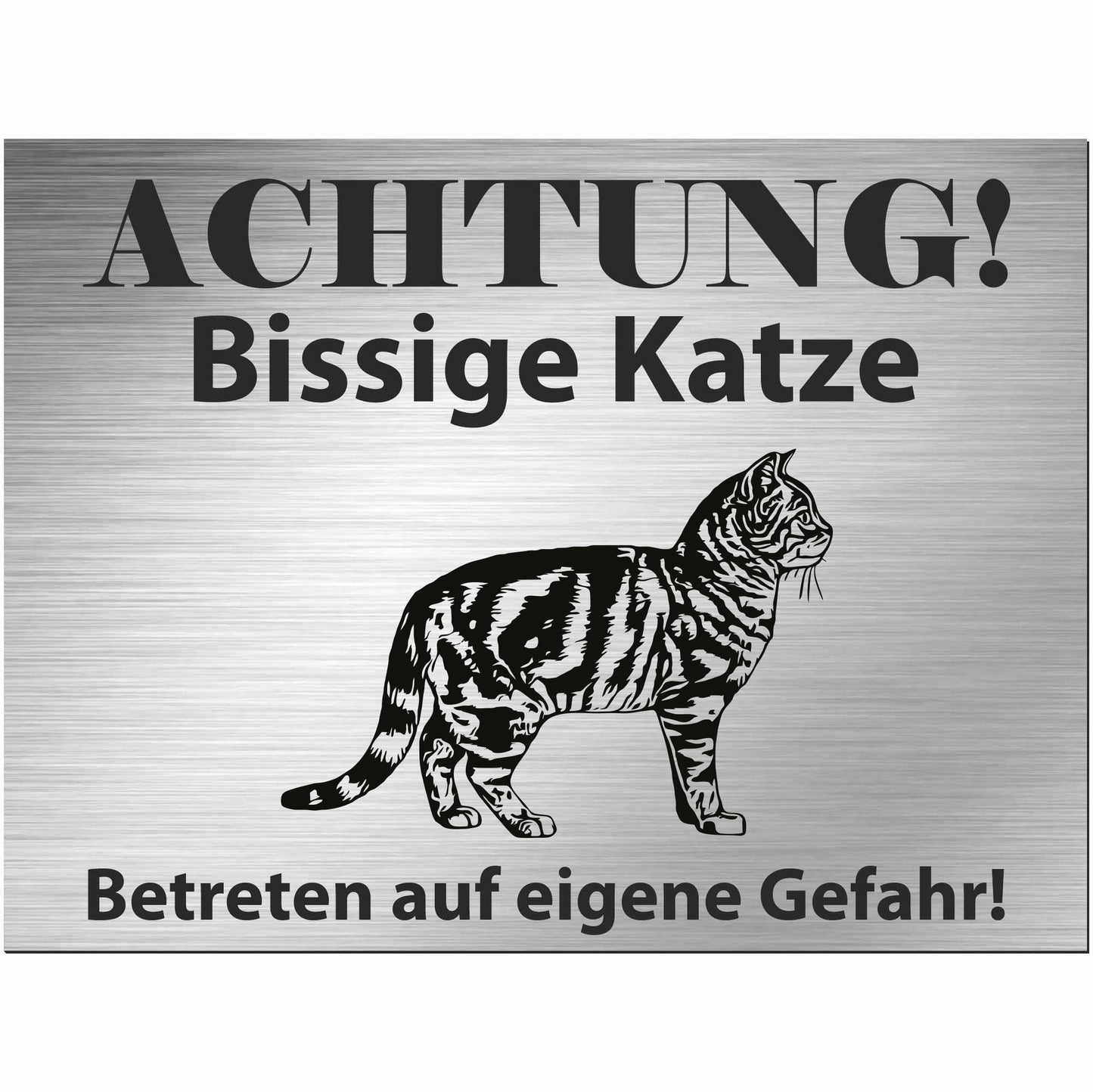 Amerikanische Kurzhaarkatze - Schild bedruckt - Spruch - Deko Geschenkidee