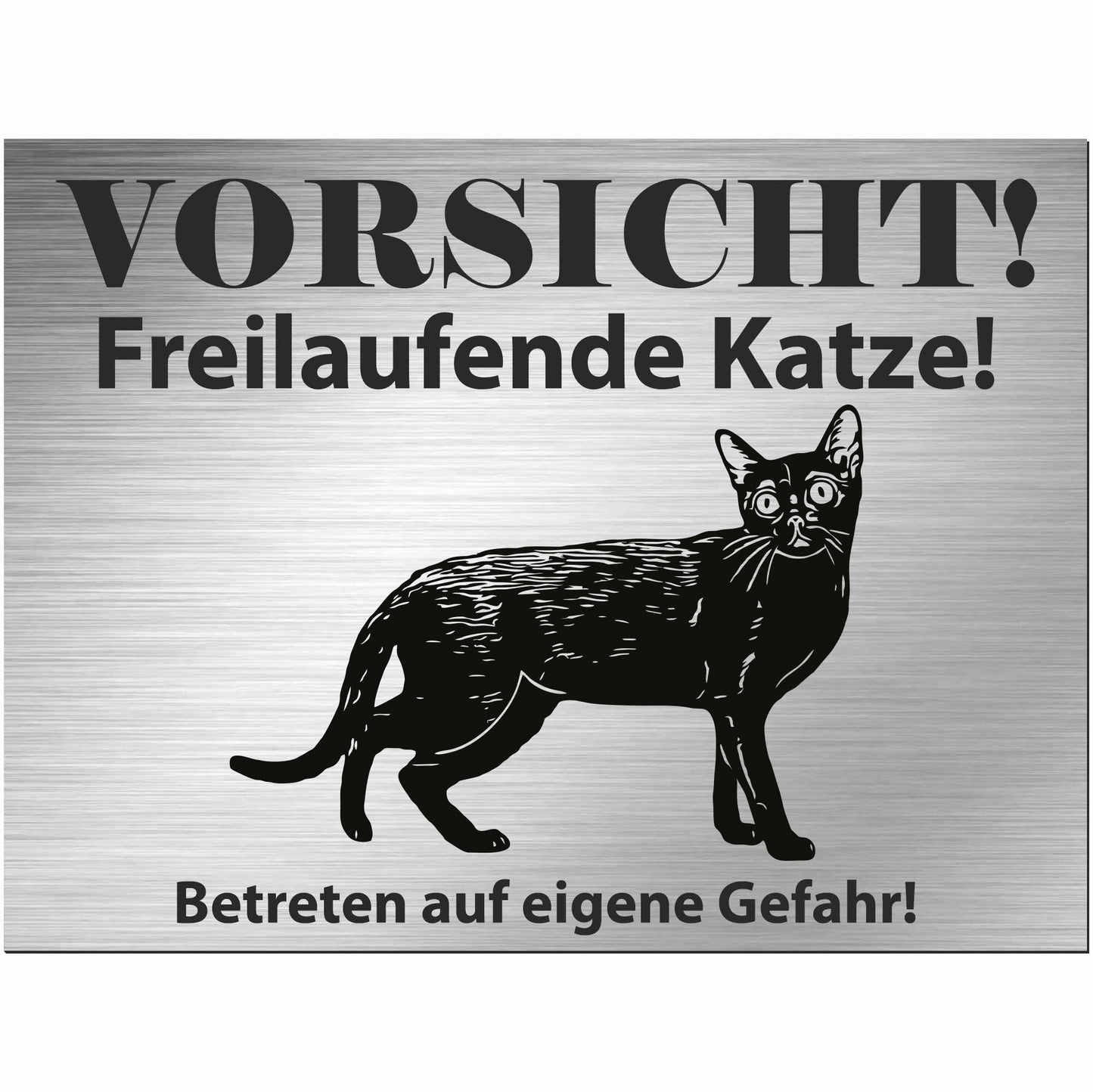 Bombay Katze - Schild bedruckt - Spruch - Deko Geschenkidee