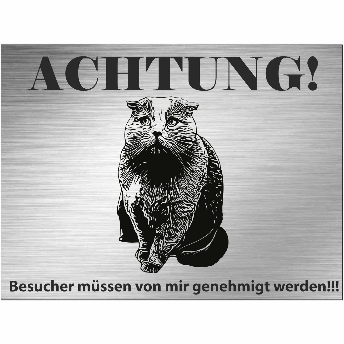 Schottische Faltohrkatze Faltkatze  - Schild bedruckt - Spruch - Deko Geschenkidee