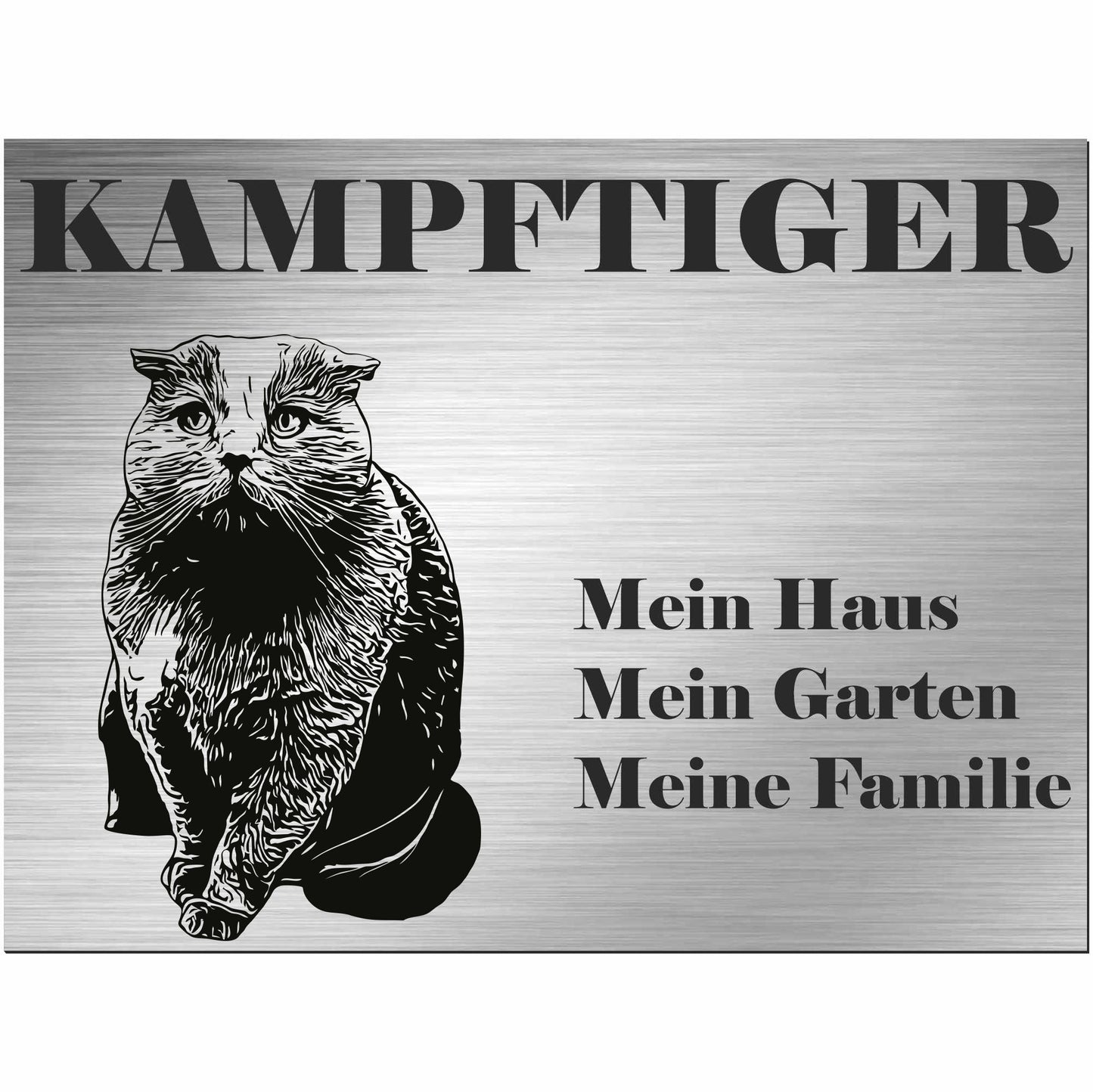 Schottische Faltohrkatze Faltkatze  - Schild bedruckt - Spruch - Deko Geschenkidee