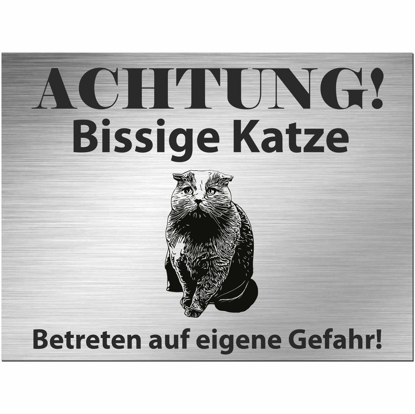 Schottische Faltohrkatze Faltkatze  - Schild bedruckt - Spruch - Deko Geschenkidee