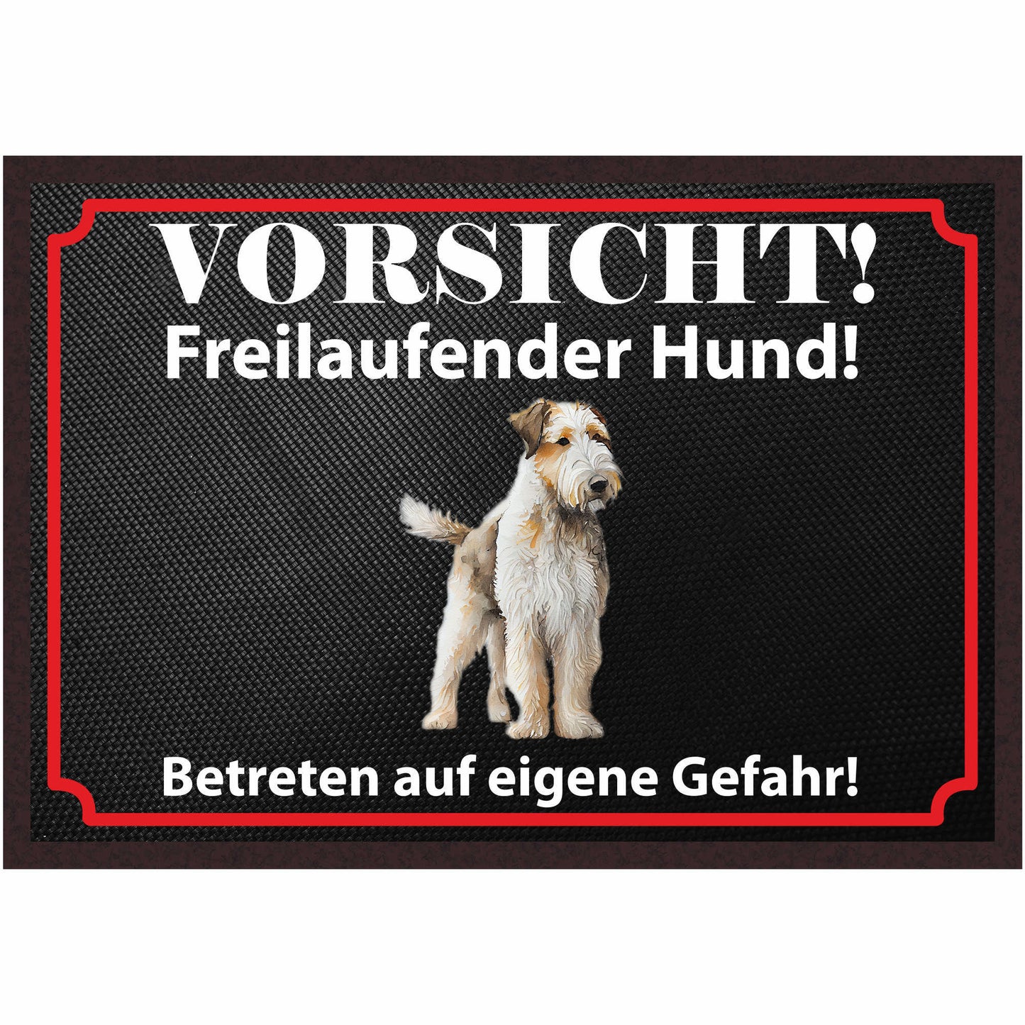 Fussmatte Hund - Airedale Terrier - 50x35 cm mit lustigem Spruch