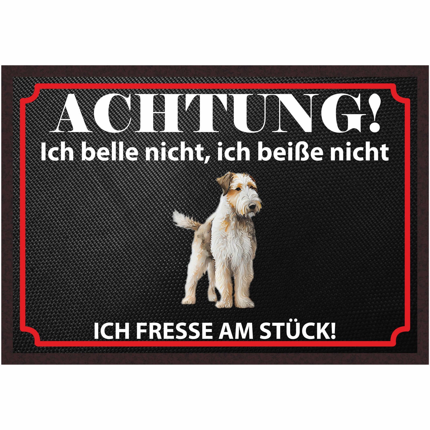 Fussmatte Hund - Airedale Terrier - 50x35 cm mit lustigem Spruch