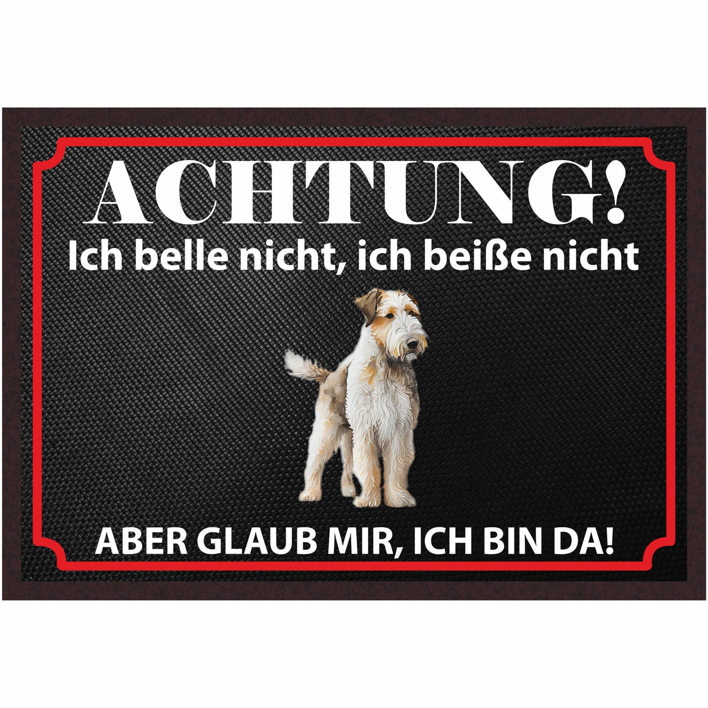 Fussmatte Hund - Airedale Terrier - 50x35 cm mit lustigem Spruch