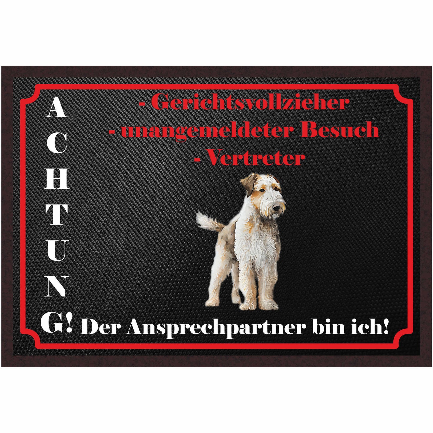 Fussmatte Hund - Airedale Terrier - 50x35 cm mit lustigem Spruch