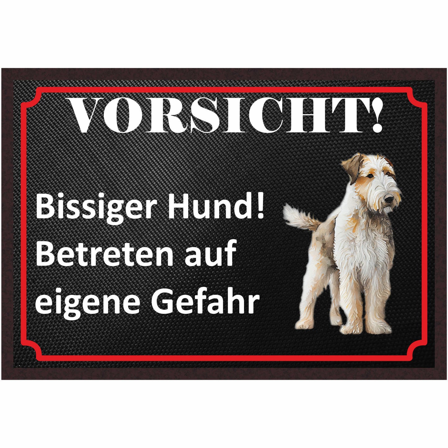 Fussmatte Hund - Airedale Terrier - 50x35 cm mit lustigem Spruch