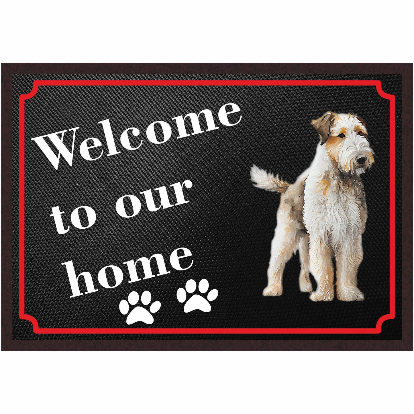 Fussmatte Hund - Airedale Terrier - 50x35 cm mit lustigem Spruch