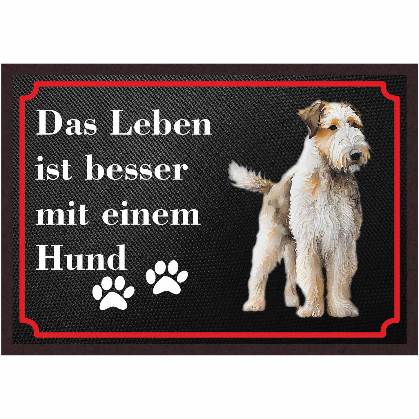 Fussmatte Hund - Airedale Terrier - 50x35 cm mit lustigem Spruch