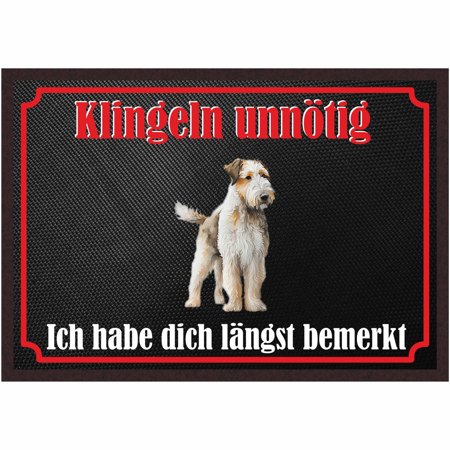 Fussmatte Hund - Airedale Terrier - 50x35 cm mit lustigem Spruch