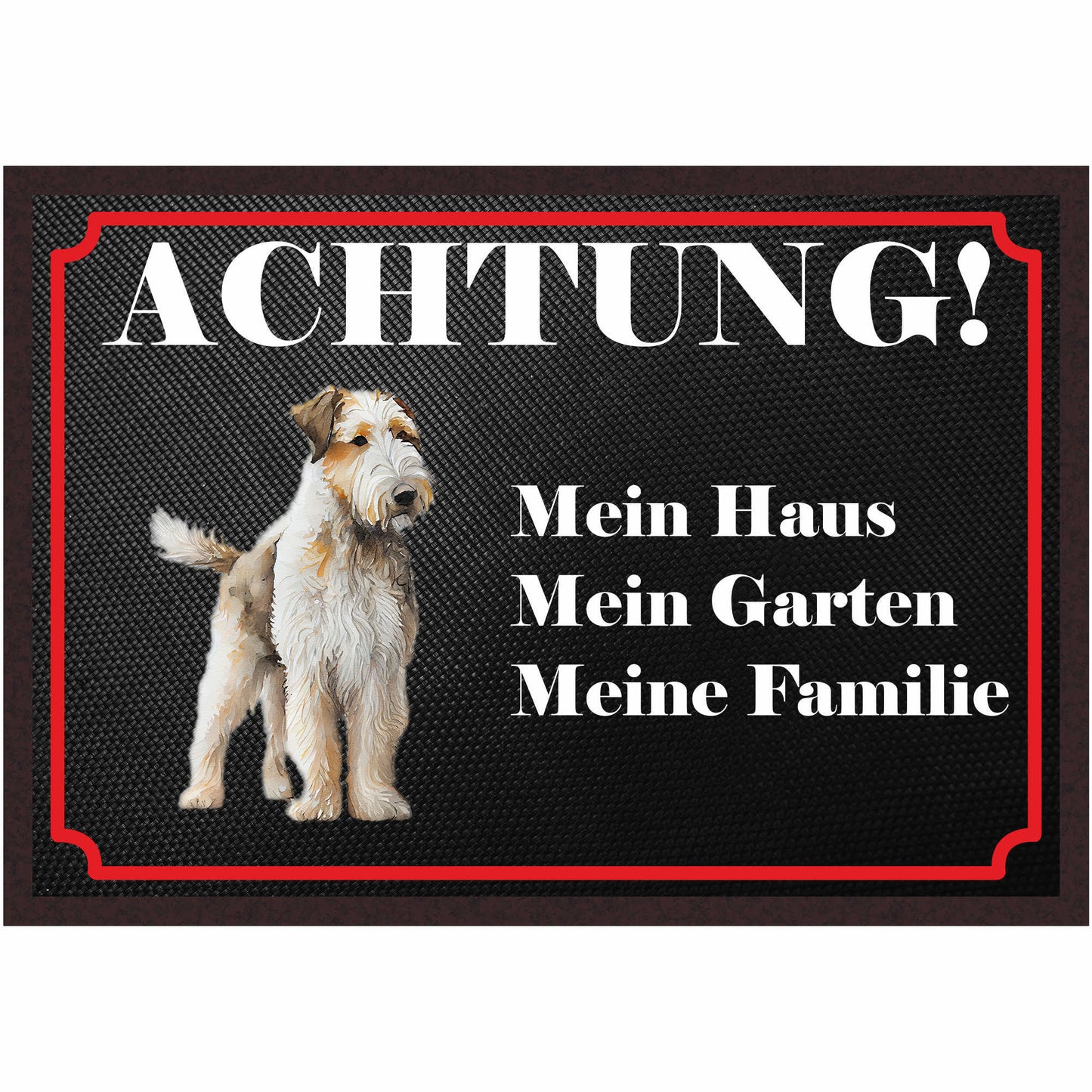 Fussmatte Hund - Airedale Terrier - 50x35 cm mit lustigem Spruch