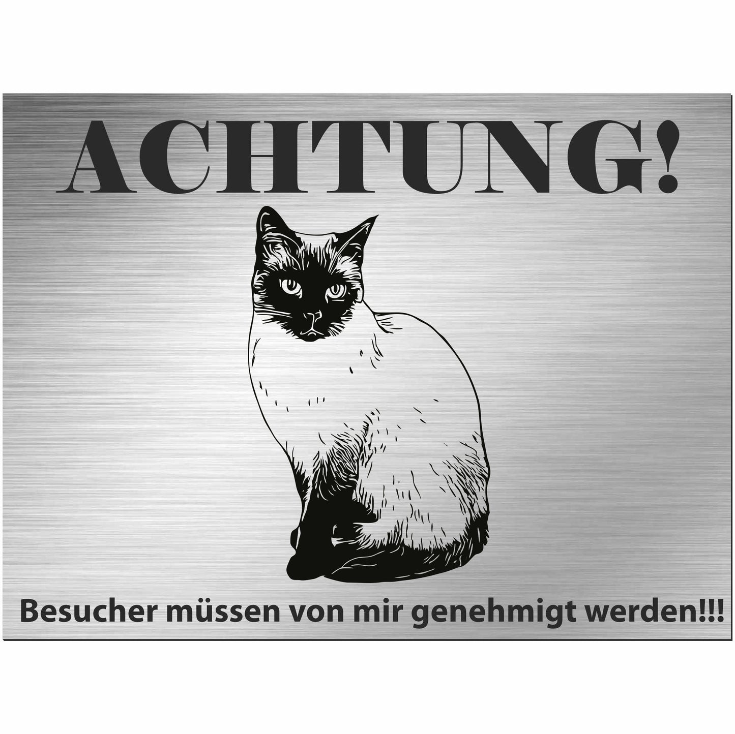 siamesische Katze  - Schild bedruckt - Spruch - Deko Geschenkidee