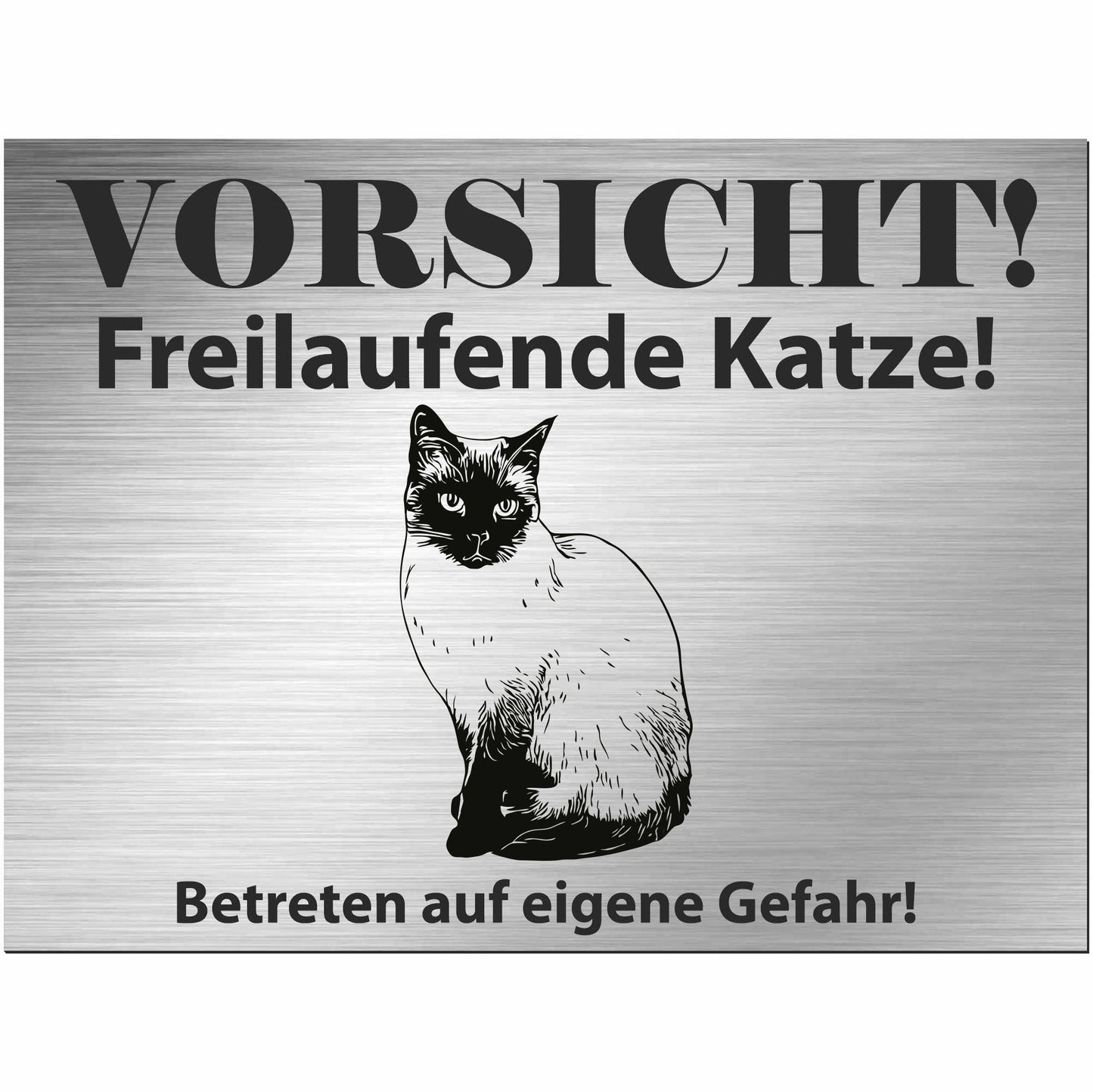 siamesische Katze  - Schild bedruckt - Spruch - Deko Geschenkidee