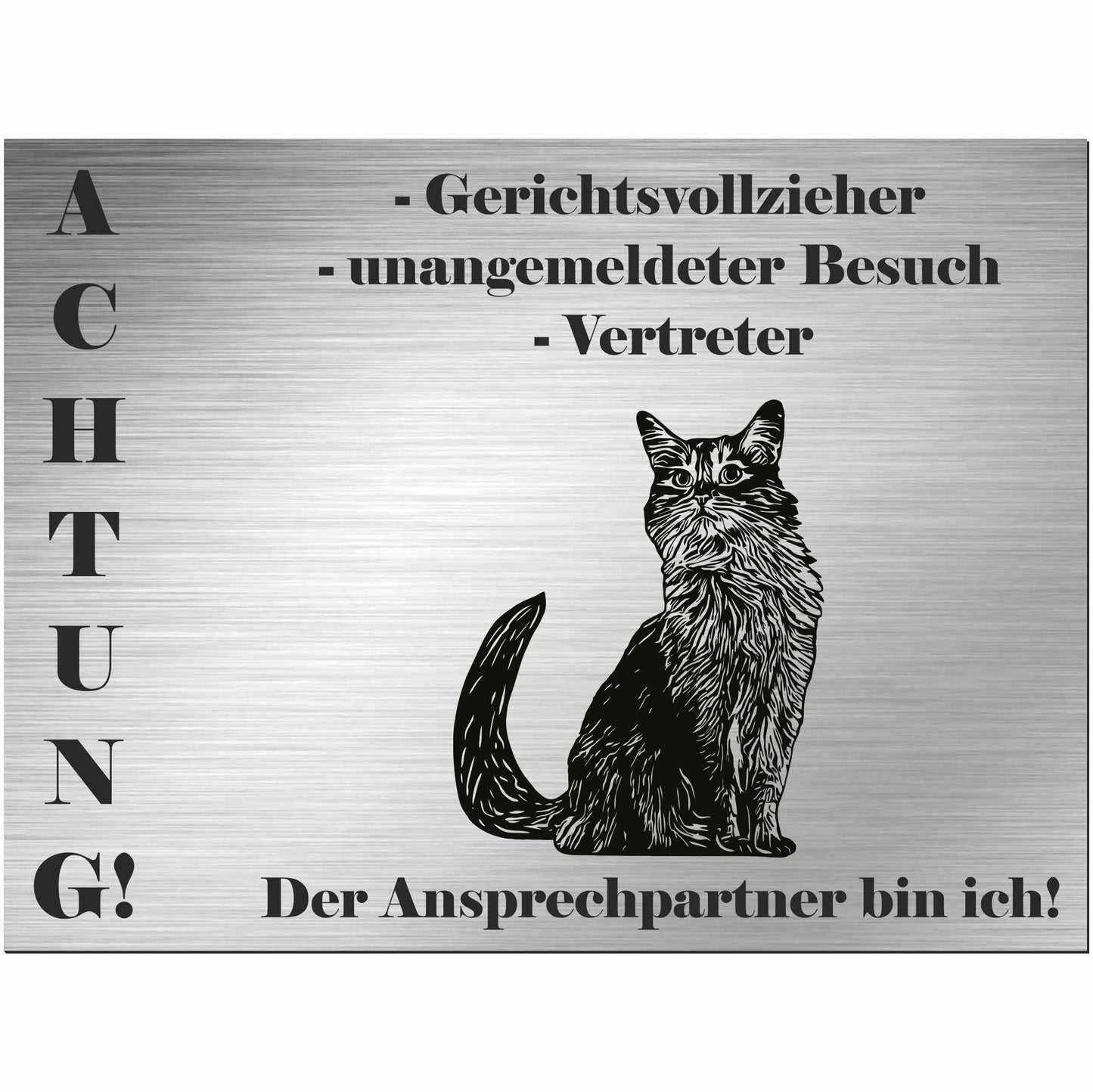 Somalische Katze  - Schild bedruckt - Spruch - Deko Geschenkidee