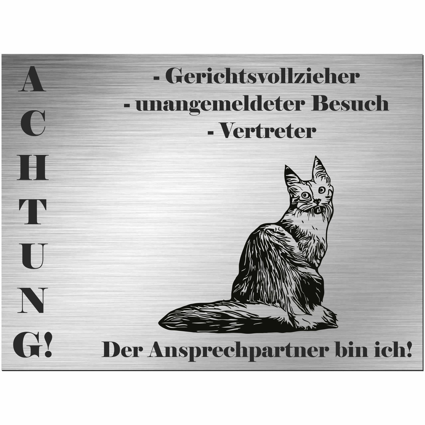 Türkische Angora Katze  - Schild bedruckt - Spruch - Deko Geschenkidee