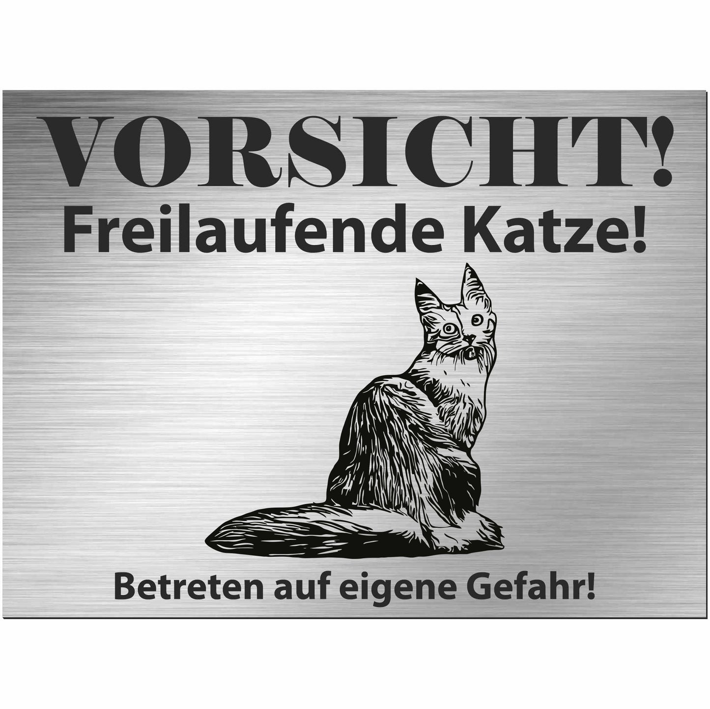 Türkische Angora Katze  - Schild bedruckt - Spruch - Deko Geschenkidee