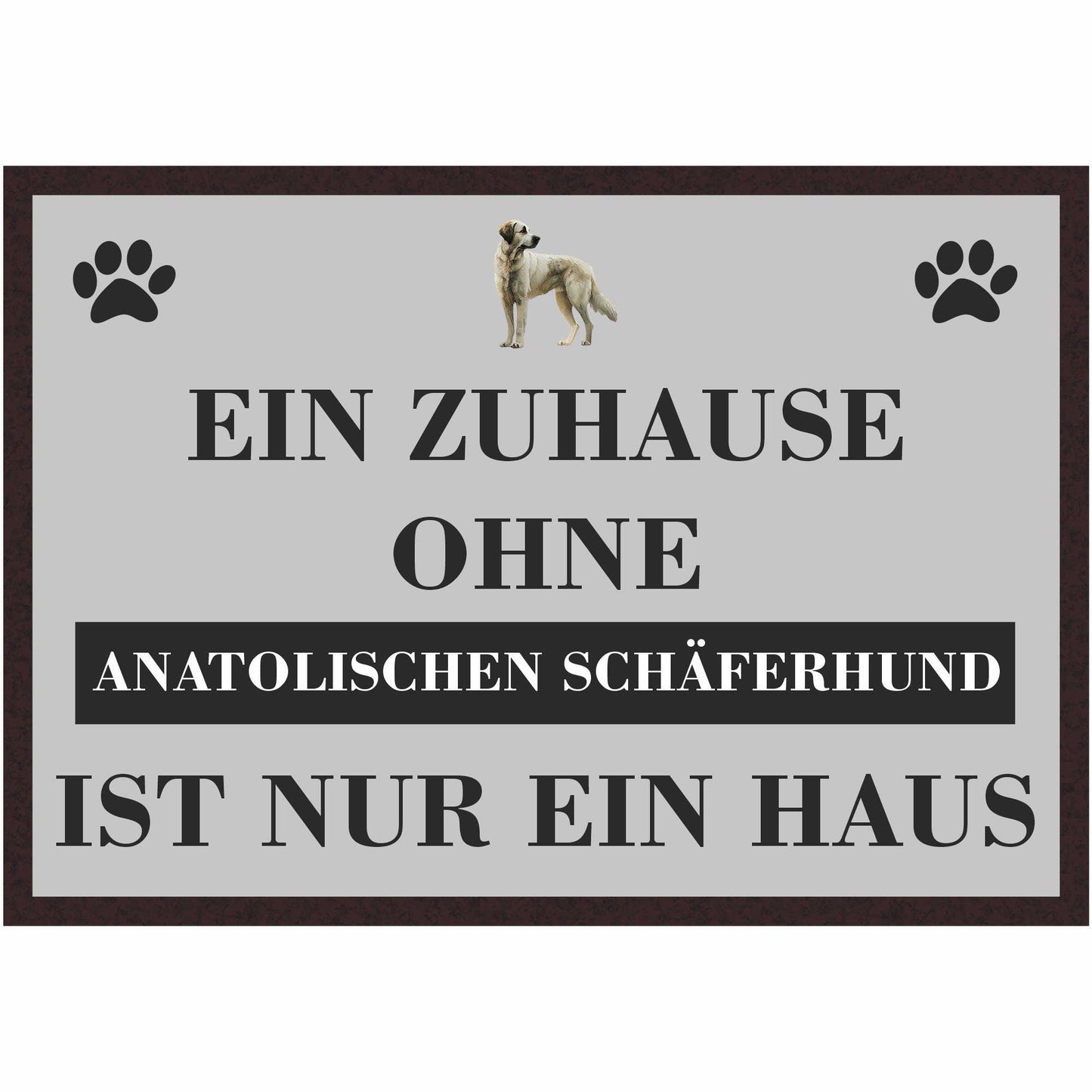 Fussmatte Hund - Anatolischer Schäferhund - 50x35 cm mit lustigem Spruch