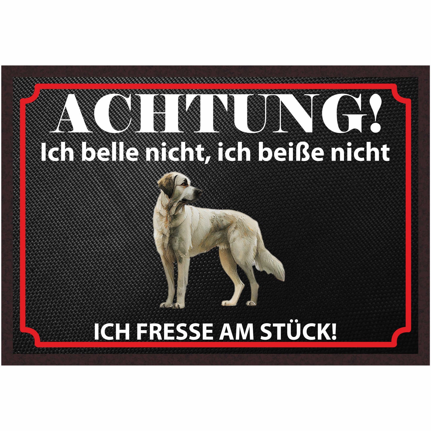 Fussmatte Hund - Anatolischer Schäferhund - 50x35 cm mit lustigem Spruch