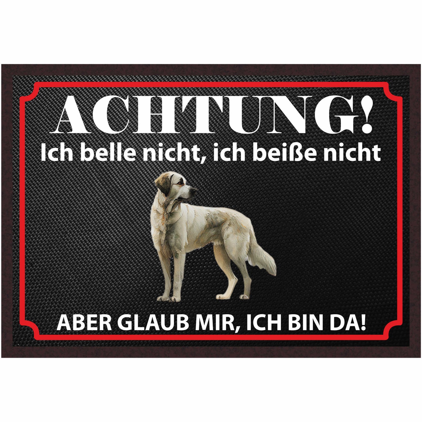 Fussmatte Hund - Anatolischer Schäferhund - 50x35 cm mit lustigem Spruch