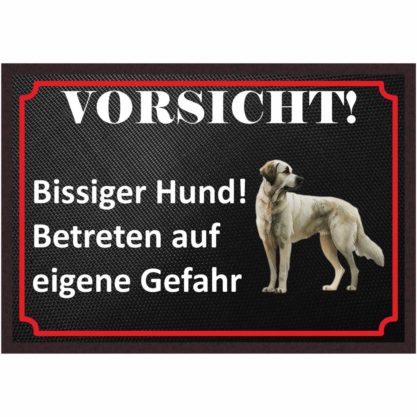 Fussmatte Hund - Anatolischer Schäferhund - 50x35 cm mit lustigem Spruch