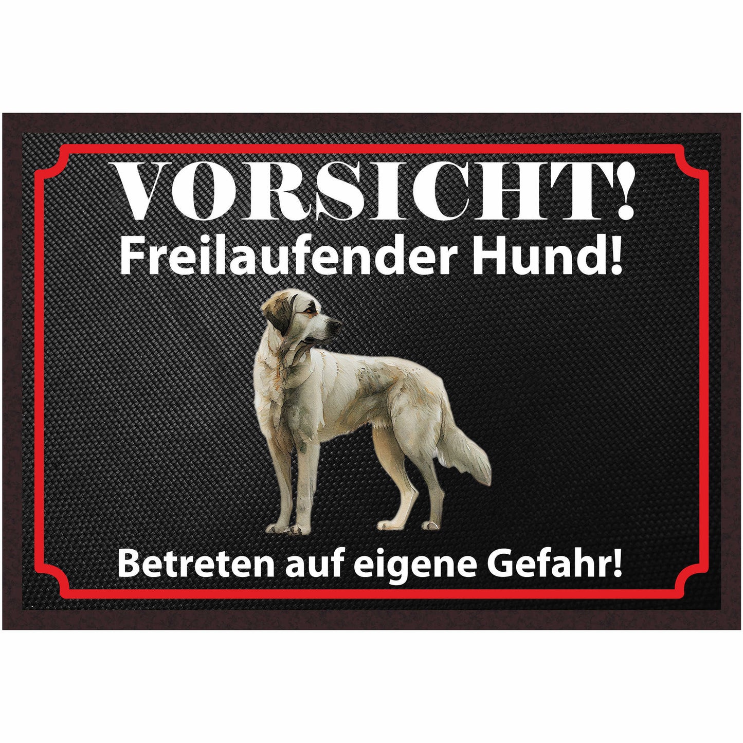 Fussmatte Hund - Anatolischer Schäferhund - 50x35 cm mit lustigem Spruch