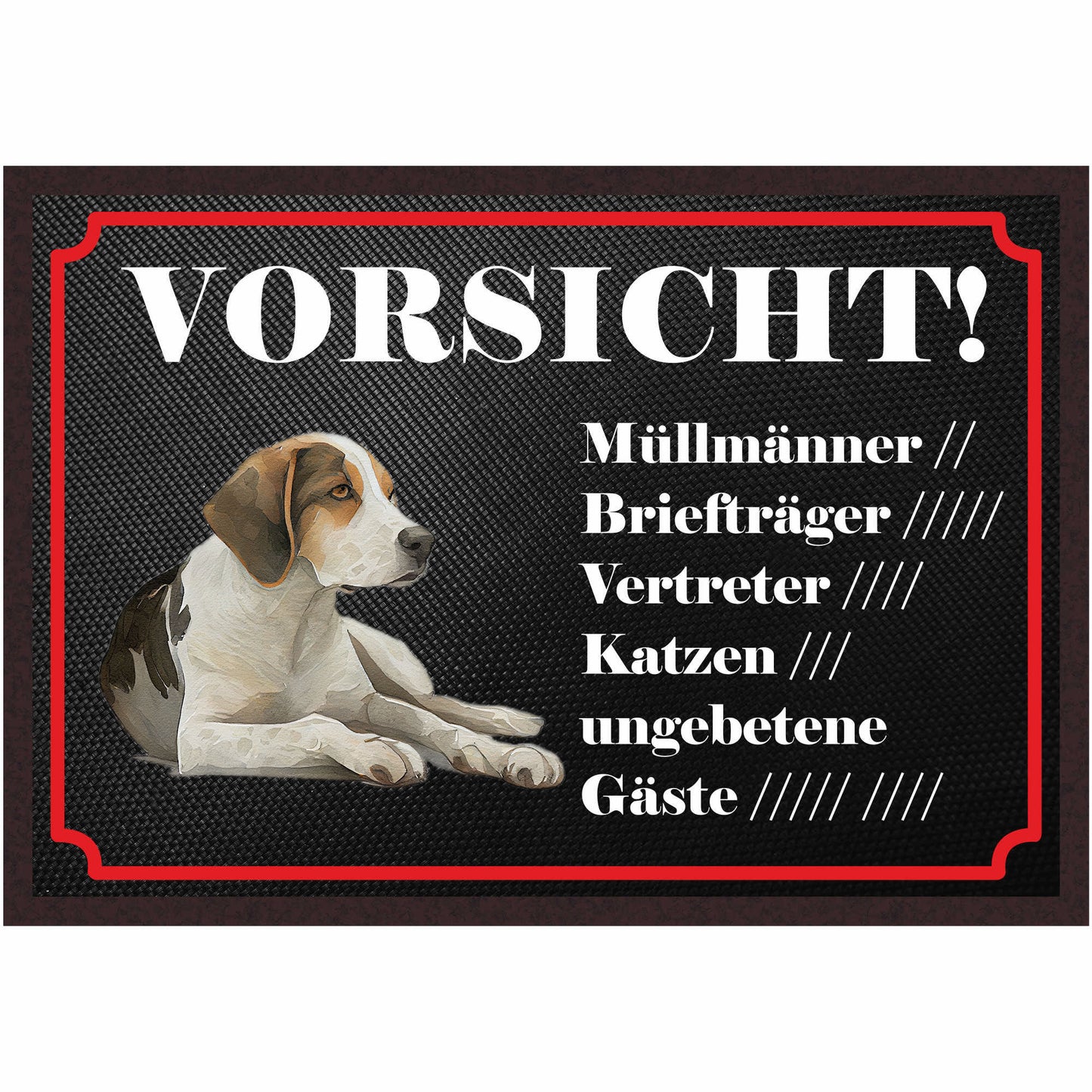 Fussmatte Hund - Beagle - 50x35 cm mit lustigem Spruch