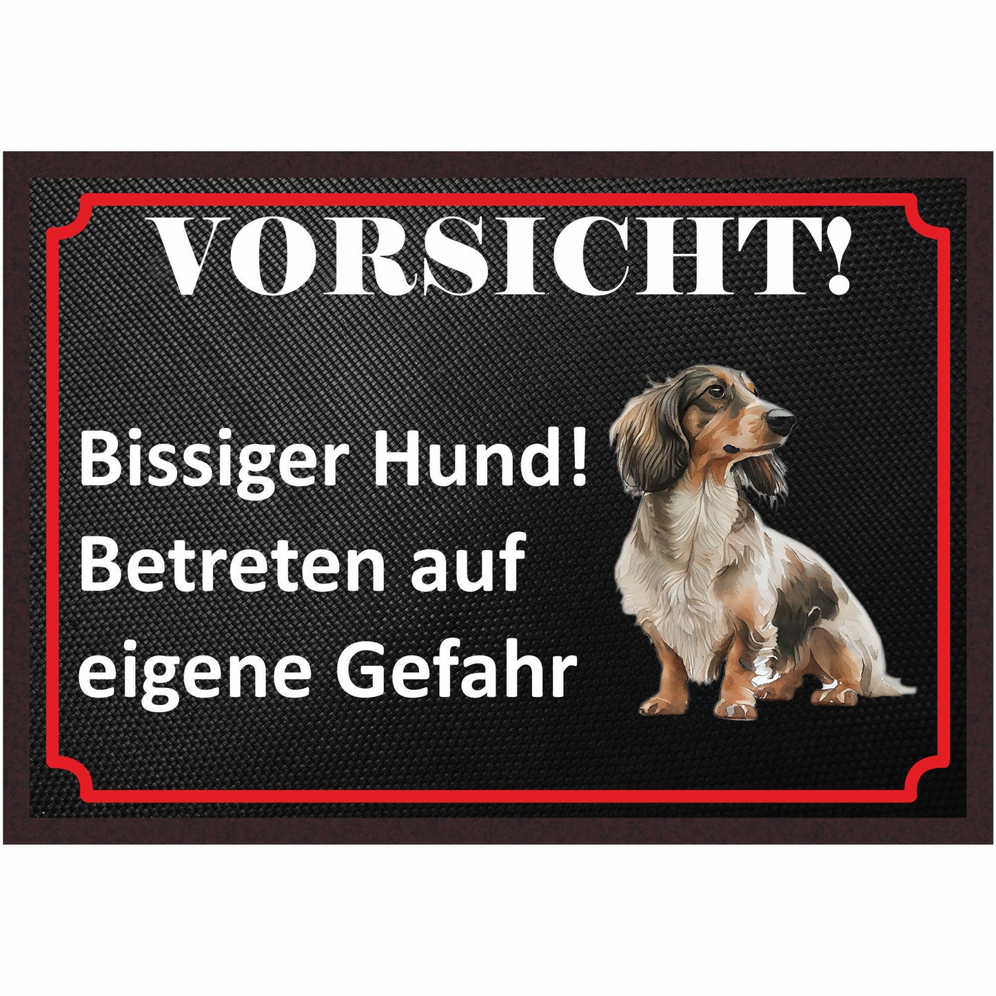 Fussmatte Hund - Dackel - 50x35 cm mit lustigem Spruch