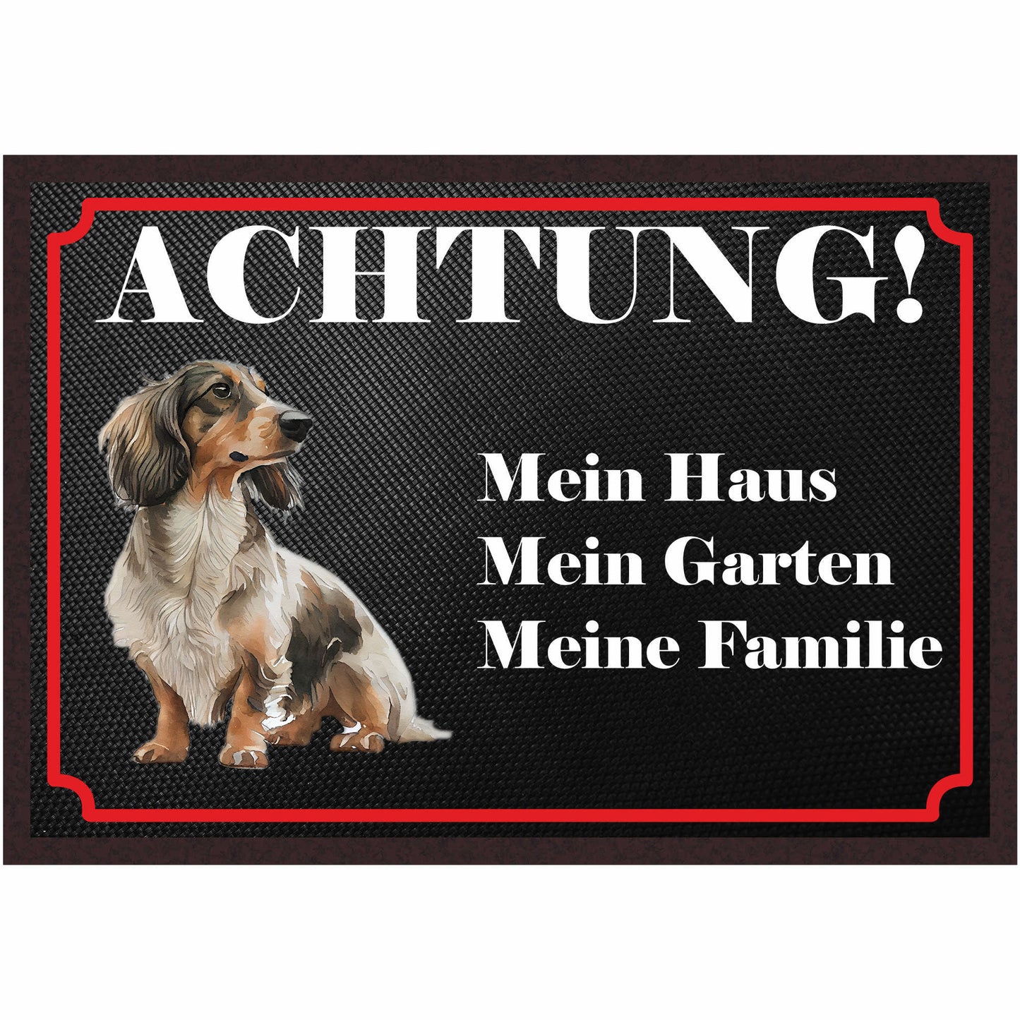 Fussmatte Hund - Dackel - 50x35 cm mit lustigem Spruch