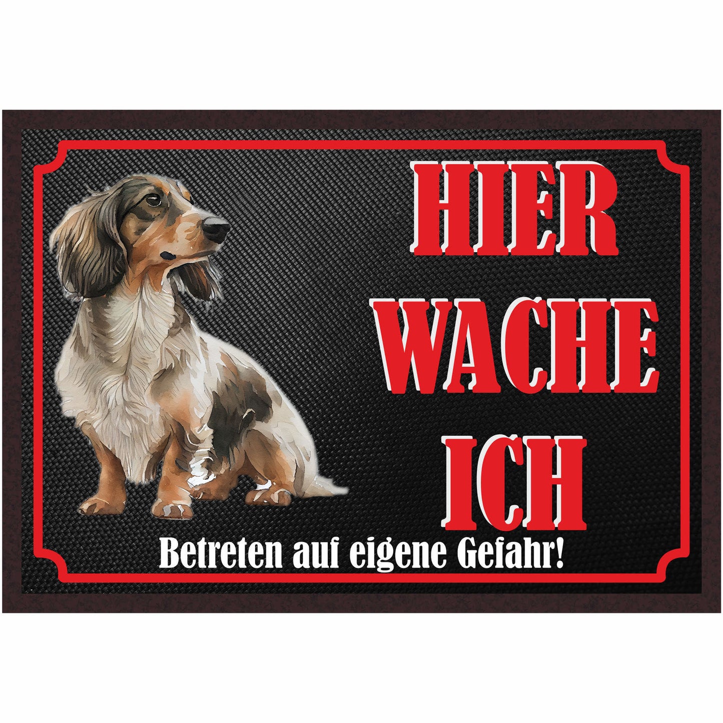 Fussmatte Hund - Dackel - 50x35 cm mit lustigem Spruch