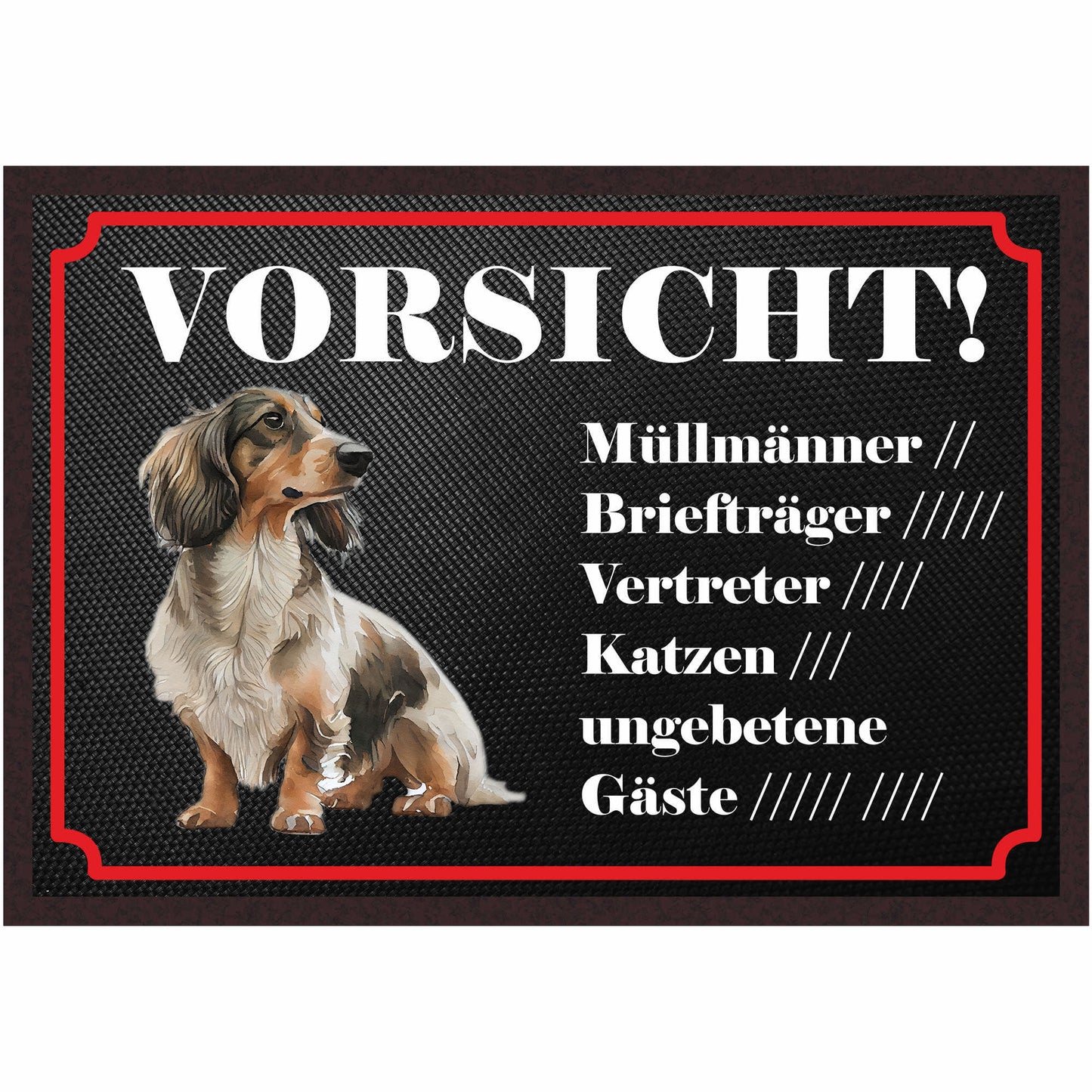 Fussmatte Hund - Dackel - 50x35 cm mit lustigem Spruch