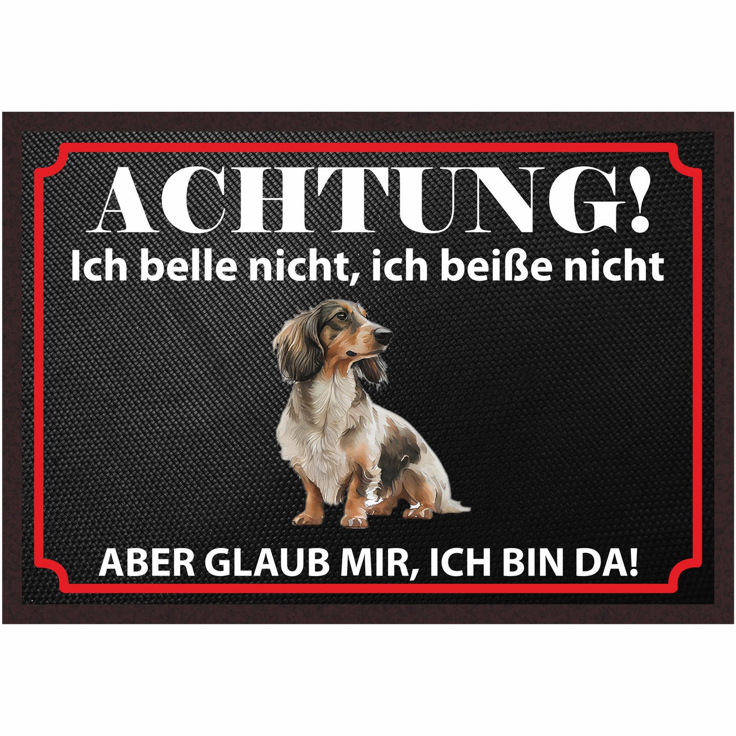 Fussmatte Hund - Dackel - 50x35 cm mit lustigem Spruch