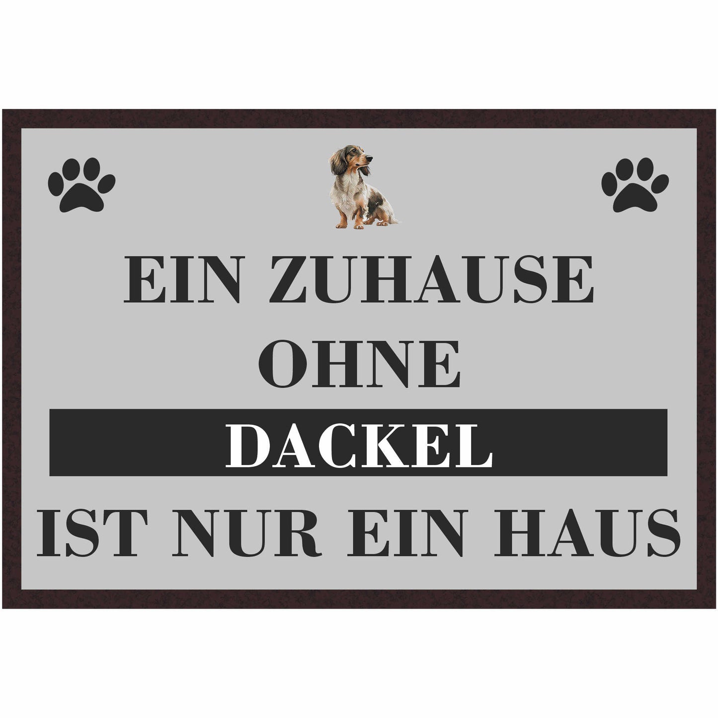 Fussmatte Hund - Dackel - 50x35 cm mit lustigem Spruch