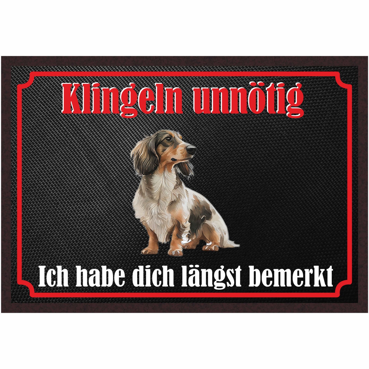 Fussmatte Hund - Dackel - 50x35 cm mit lustigem Spruch