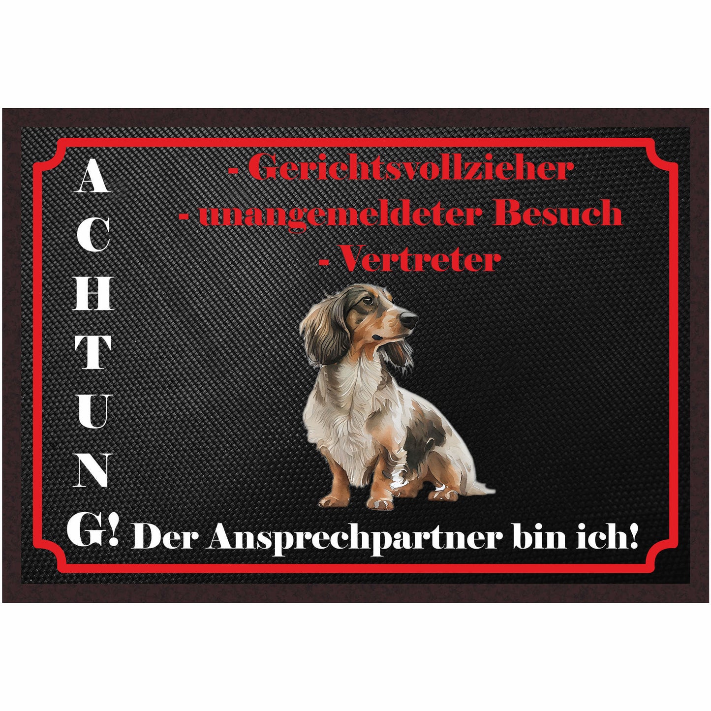 Fussmatte Hund - Dackel - 50x35 cm mit lustigem Spruch