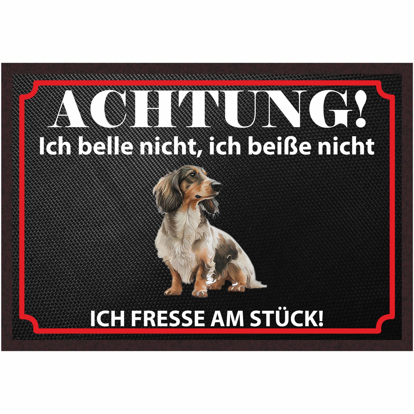 Fussmatte Hund - Dackel - 50x35 cm mit lustigem Spruch