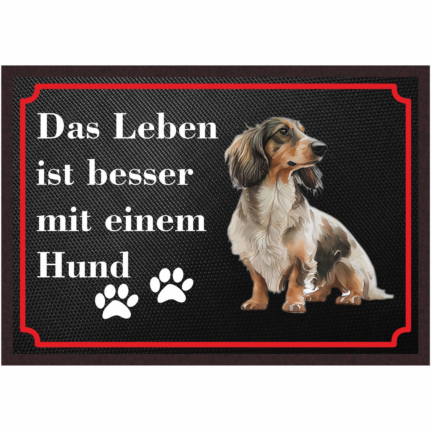 Fussmatte Hund - Dackel - 50x35 cm mit lustigem Spruch