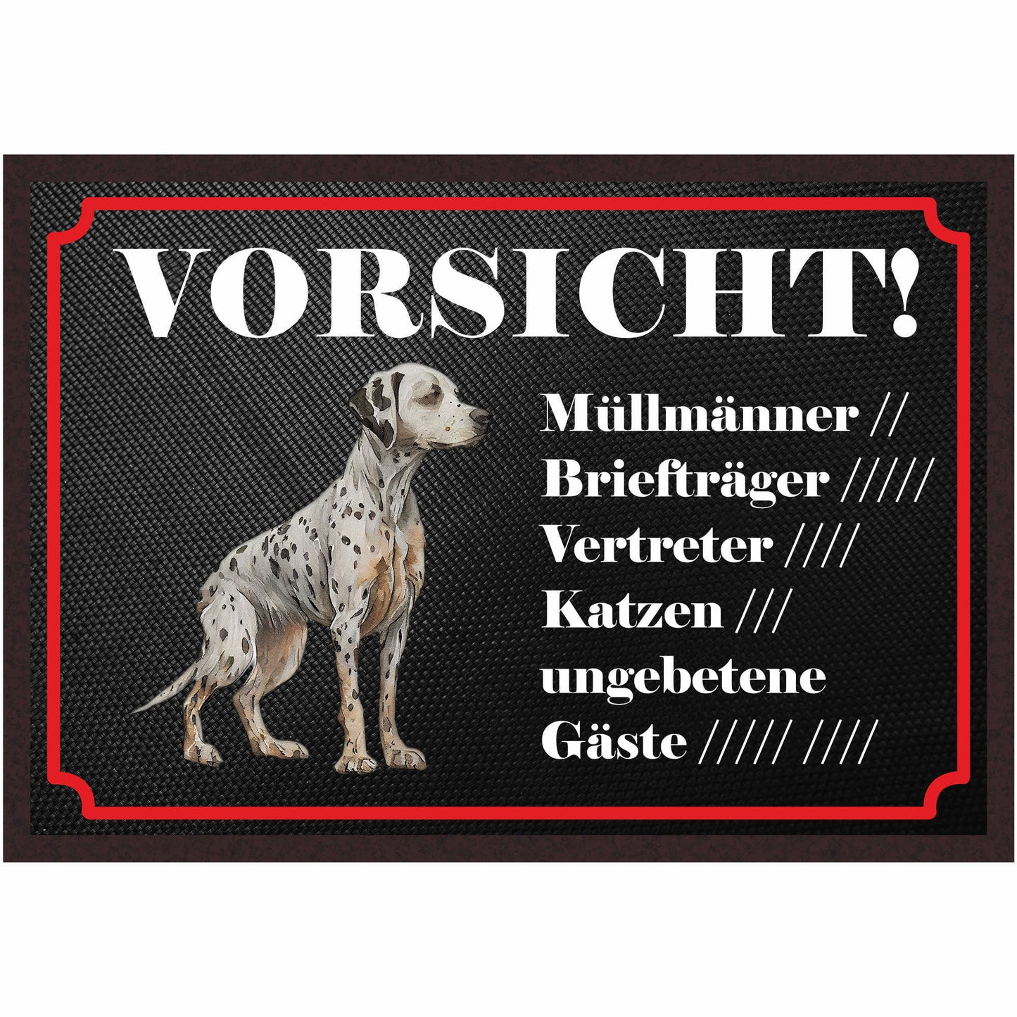 Fussmatte Hund - Dalmatiner - 50x35 cm mit lustigem Spruch