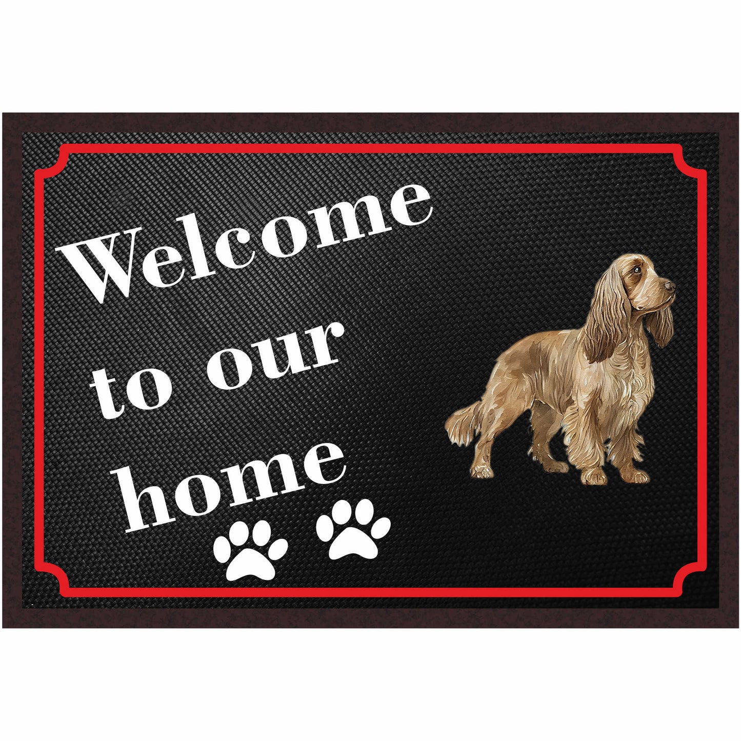 Fussmatte Hund - Englisch Cocker Spaniel - 50x35 cm mit lustigem Spruch