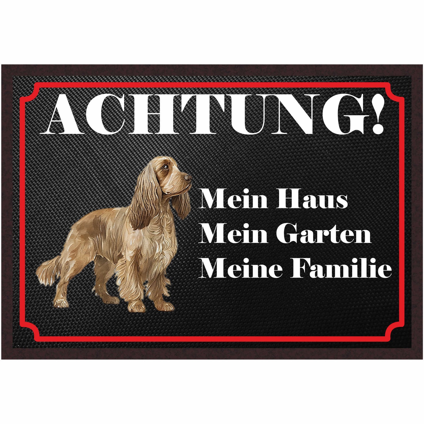 Fussmatte Hund - Englisch Cocker Spaniel - 50x35 cm mit lustigem Spruch