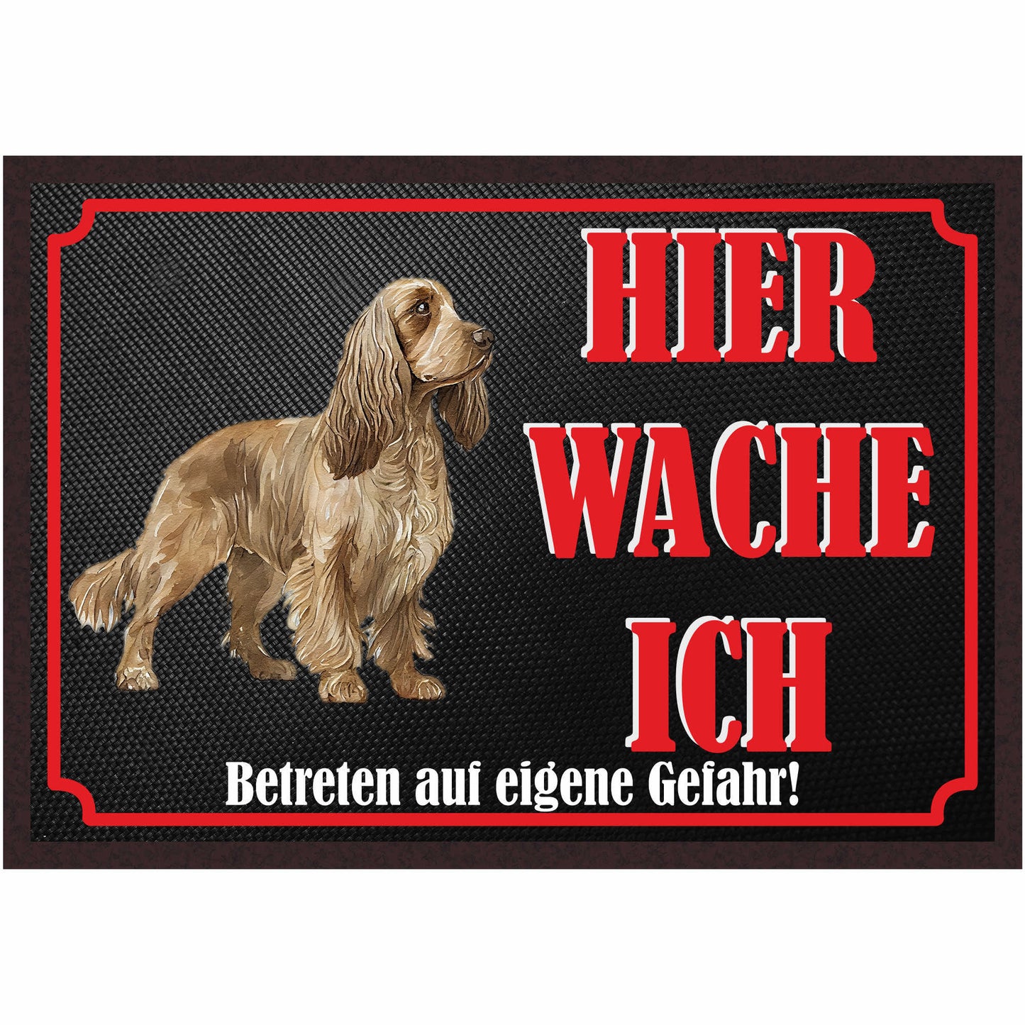 Fussmatte Hund - Englisch Cocker Spaniel - 50x35 cm mit lustigem Spruch