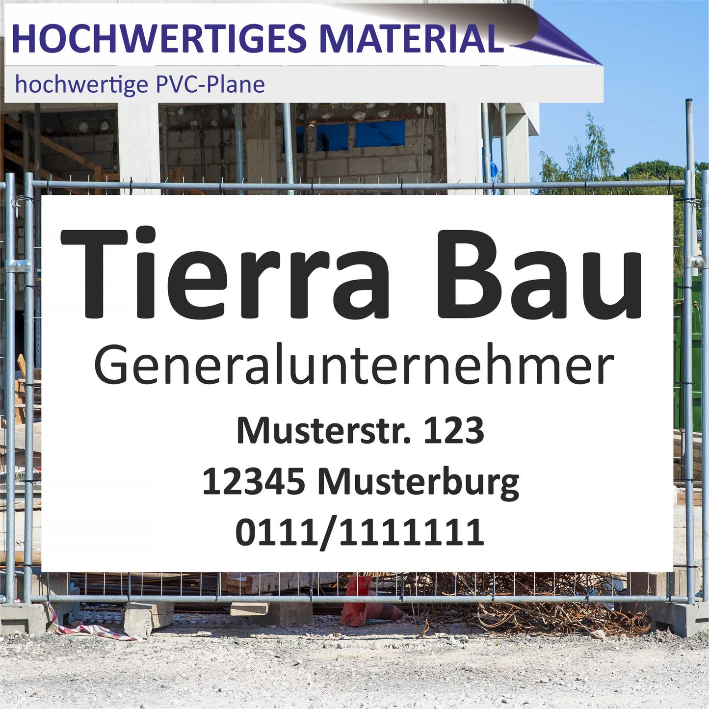 Werbeplane - Gerüstplane - p12 - Asia Imbiss - NEU - Plane für Baustelle- Garten- Zaun oder Veranstaltung