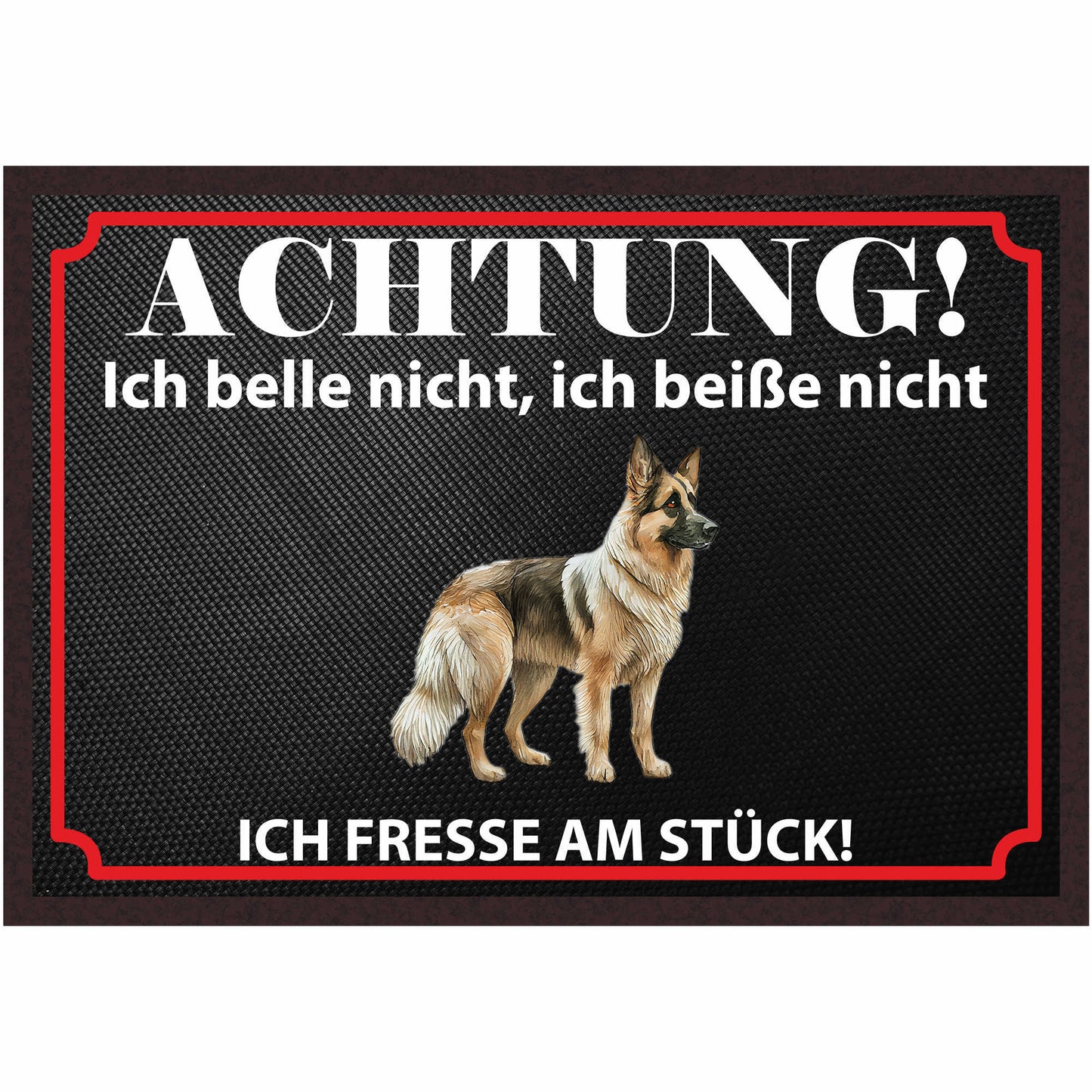 Fussmatte Hund - Deutscher Schäferhund - 50x35 cm mit lustigem Spruch