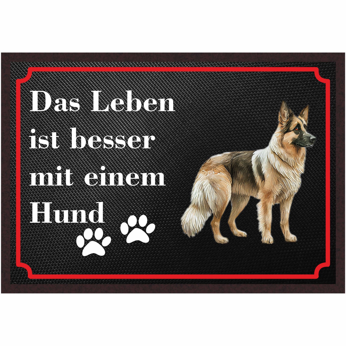 Fussmatte Hund - Deutscher Schäferhund - 50x35 cm mit lustigem Spruch