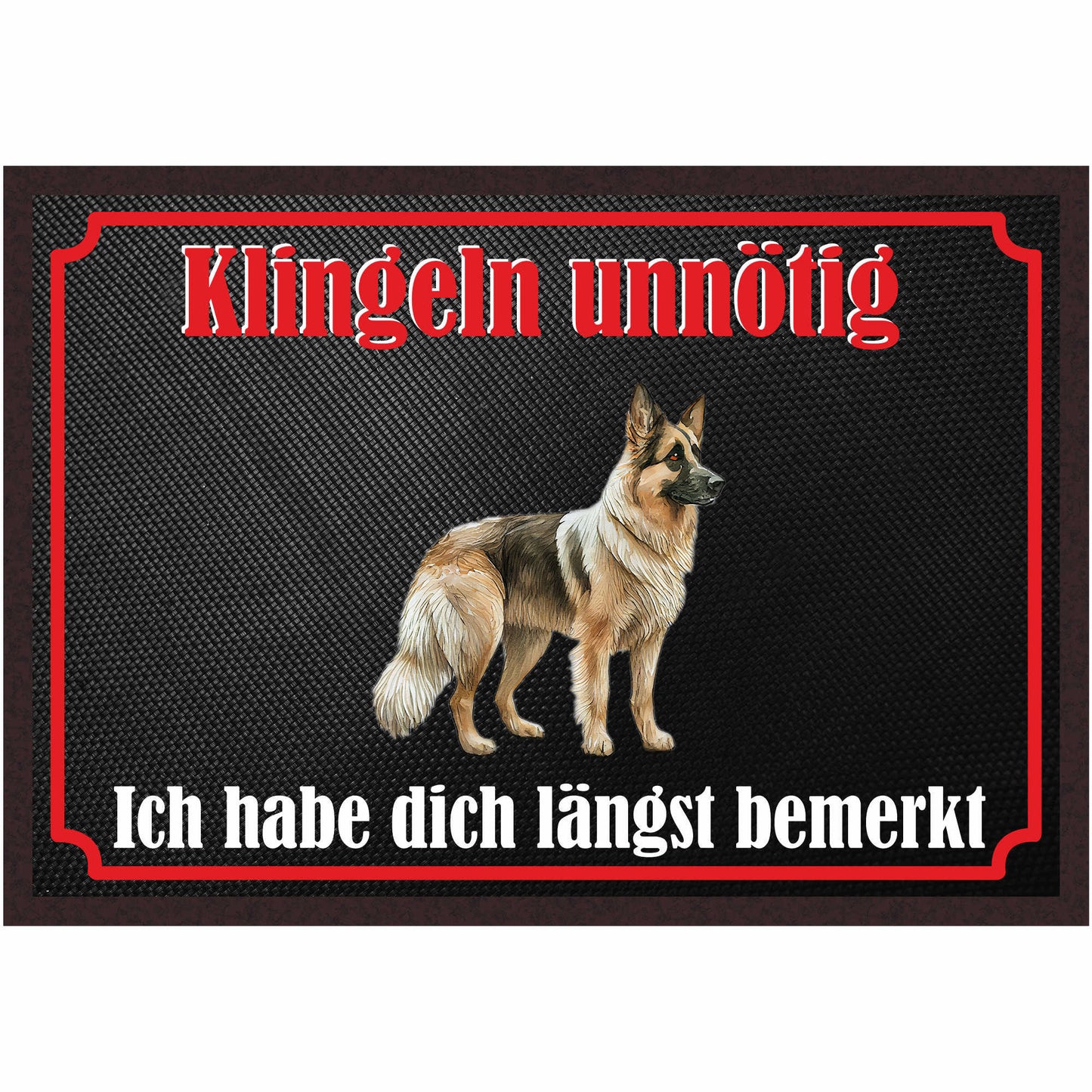 Fussmatte Hund - Deutscher Schäferhund - 50x35 cm mit lustigem Spruch