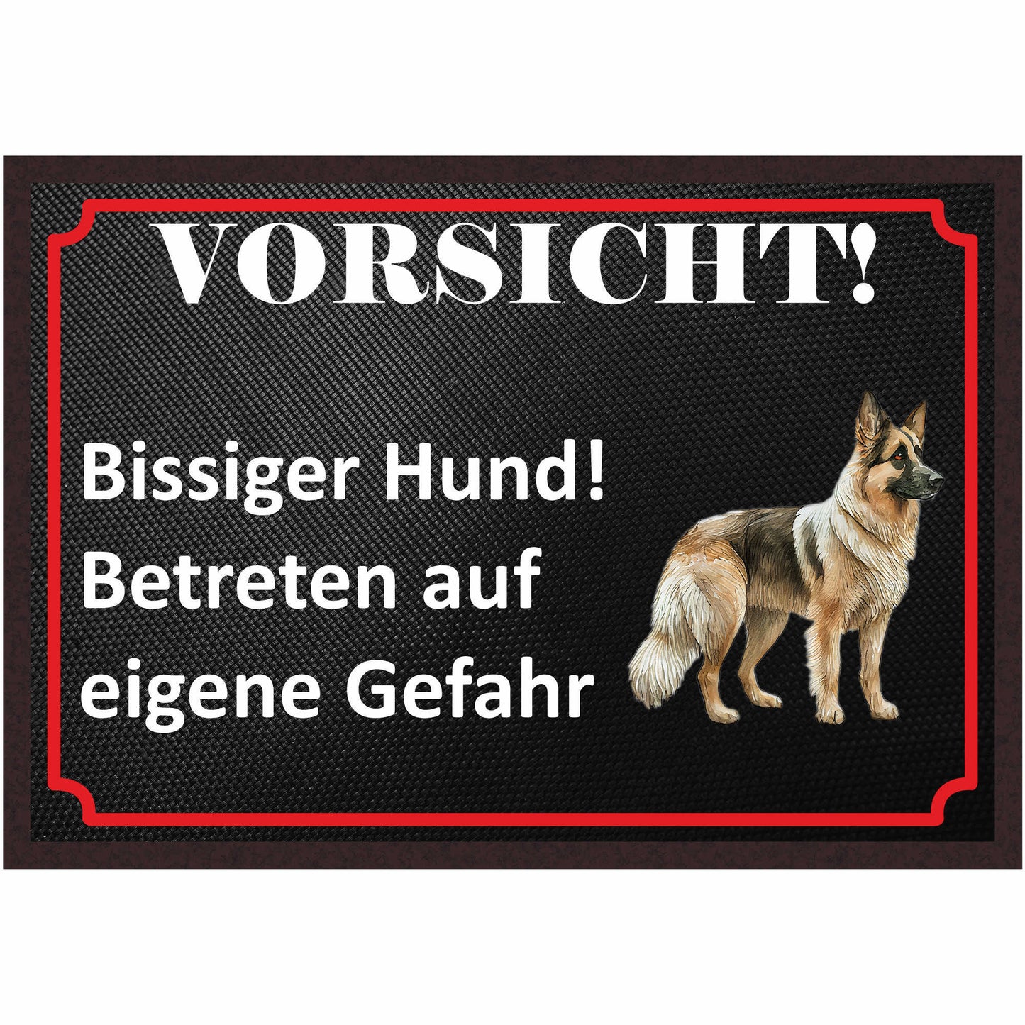 Fussmatte Hund - Deutscher Schäferhund - 50x35 cm mit lustigem Spruch