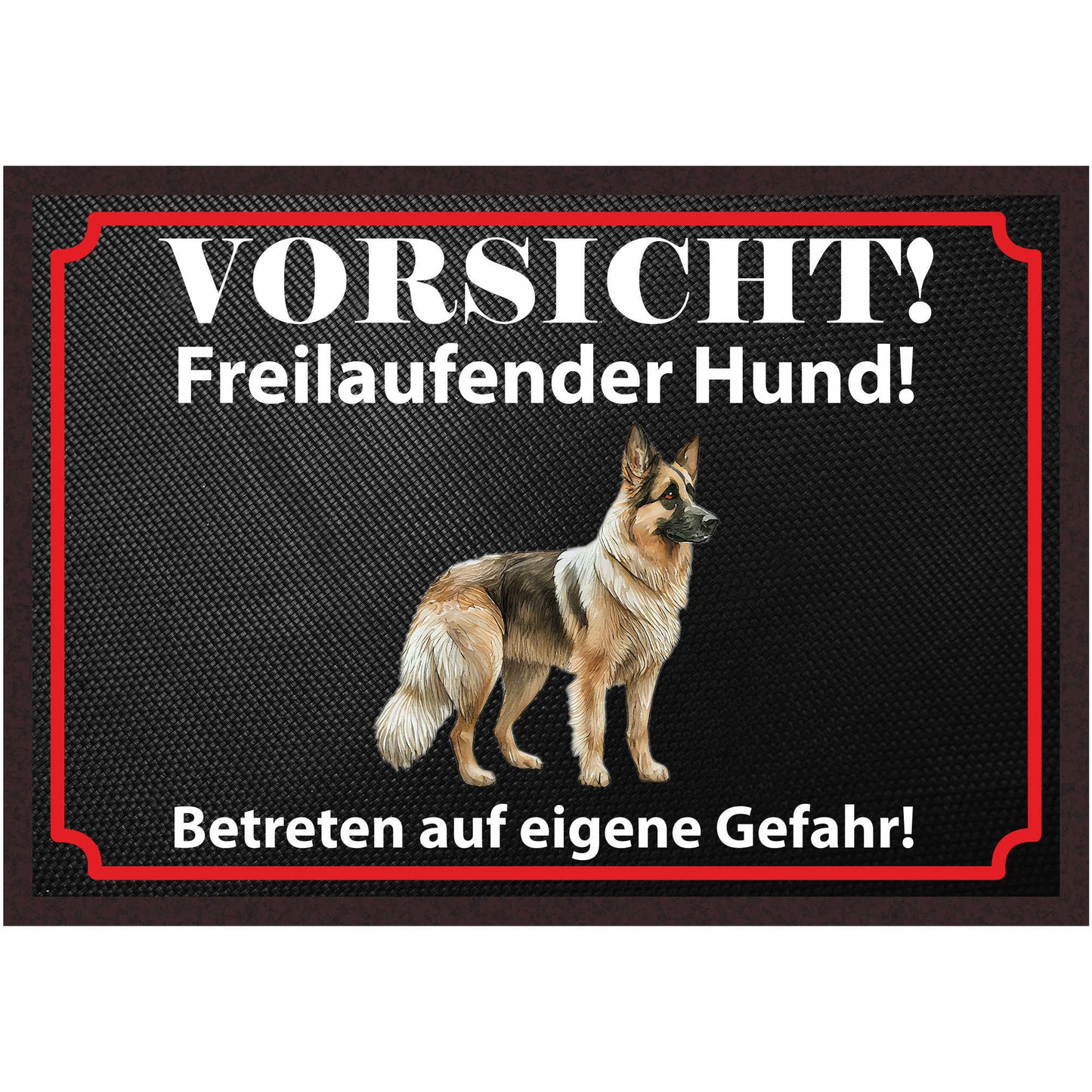 Fussmatte Hund - Deutscher Schäferhund - 50x35 cm mit lustigem Spruch