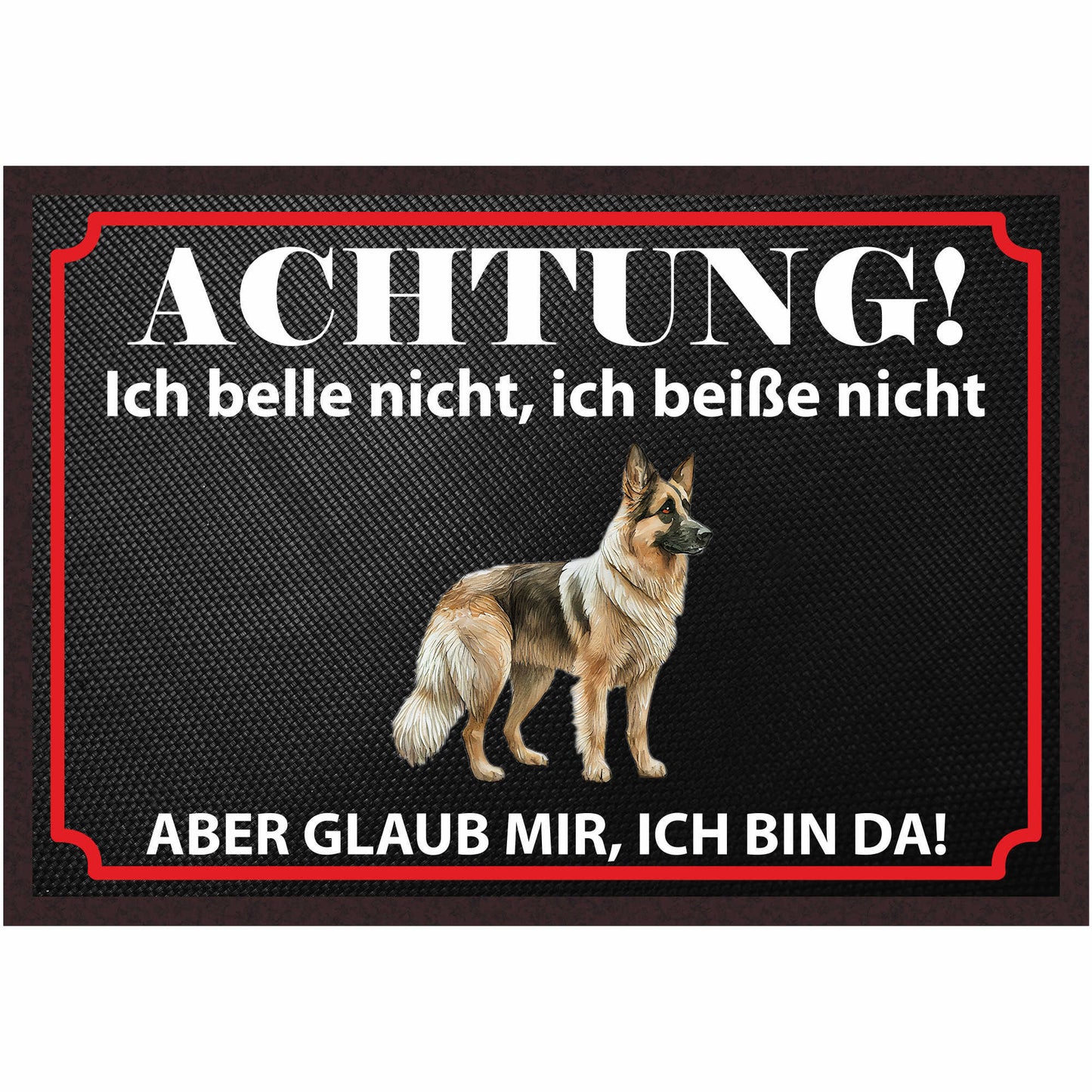 Fussmatte Hund - Deutscher Schäferhund - 50x35 cm mit lustigem Spruch