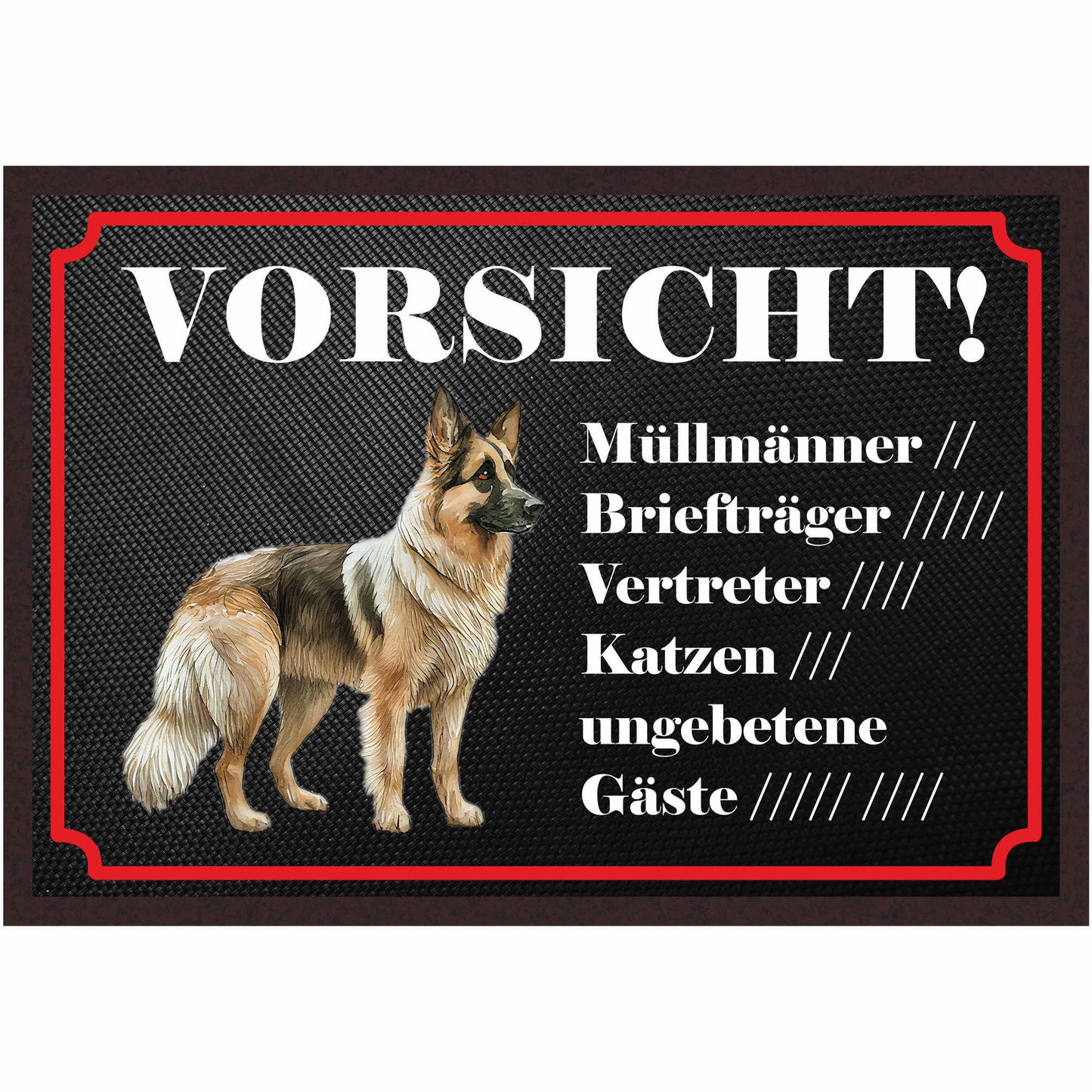 Fussmatte Hund - Deutscher Schäferhund - 50x35 cm mit lustigem Spruch