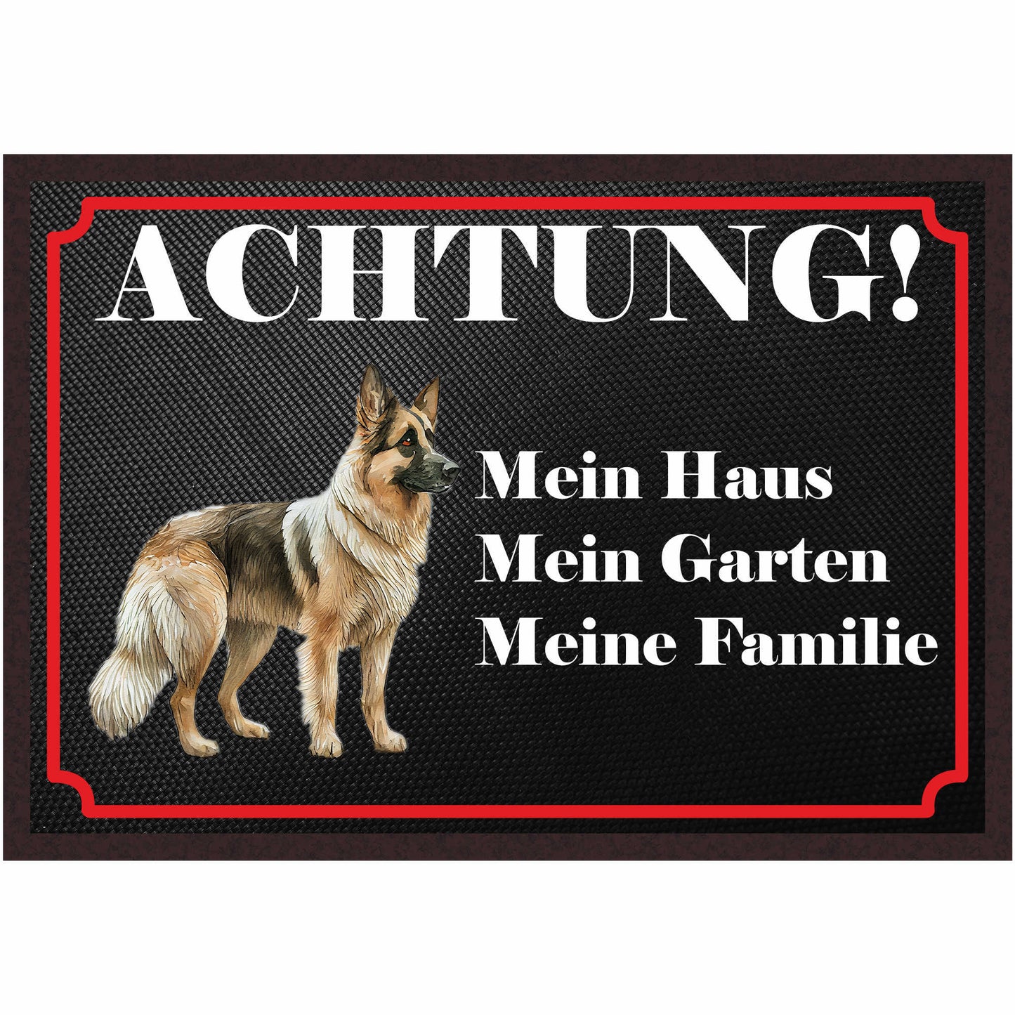 Fussmatte Hund - Deutscher Schäferhund - 50x35 cm mit lustigem Spruch