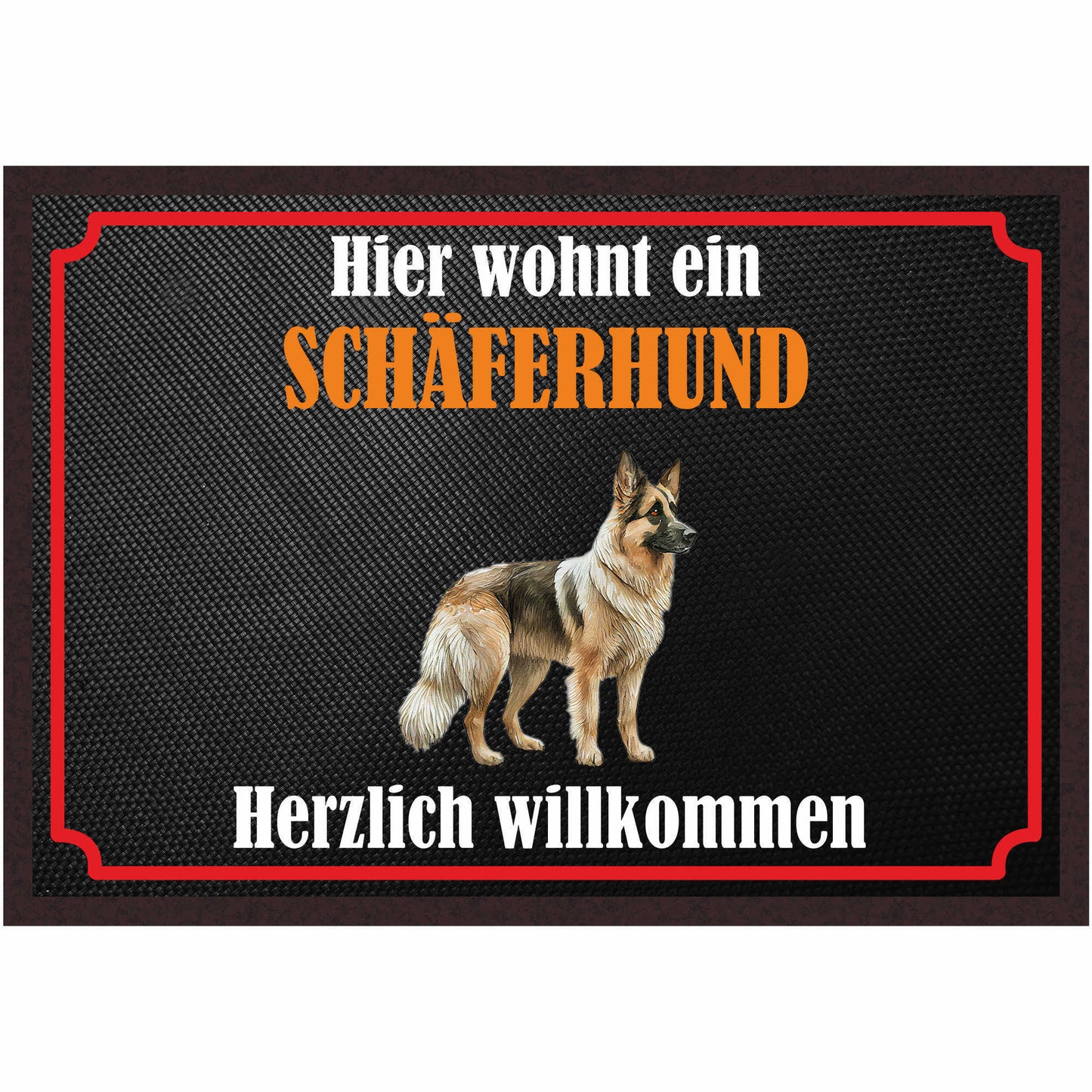 Fussmatte Hund - Deutscher Schäferhund - 50x35 cm mit lustigem Spruch