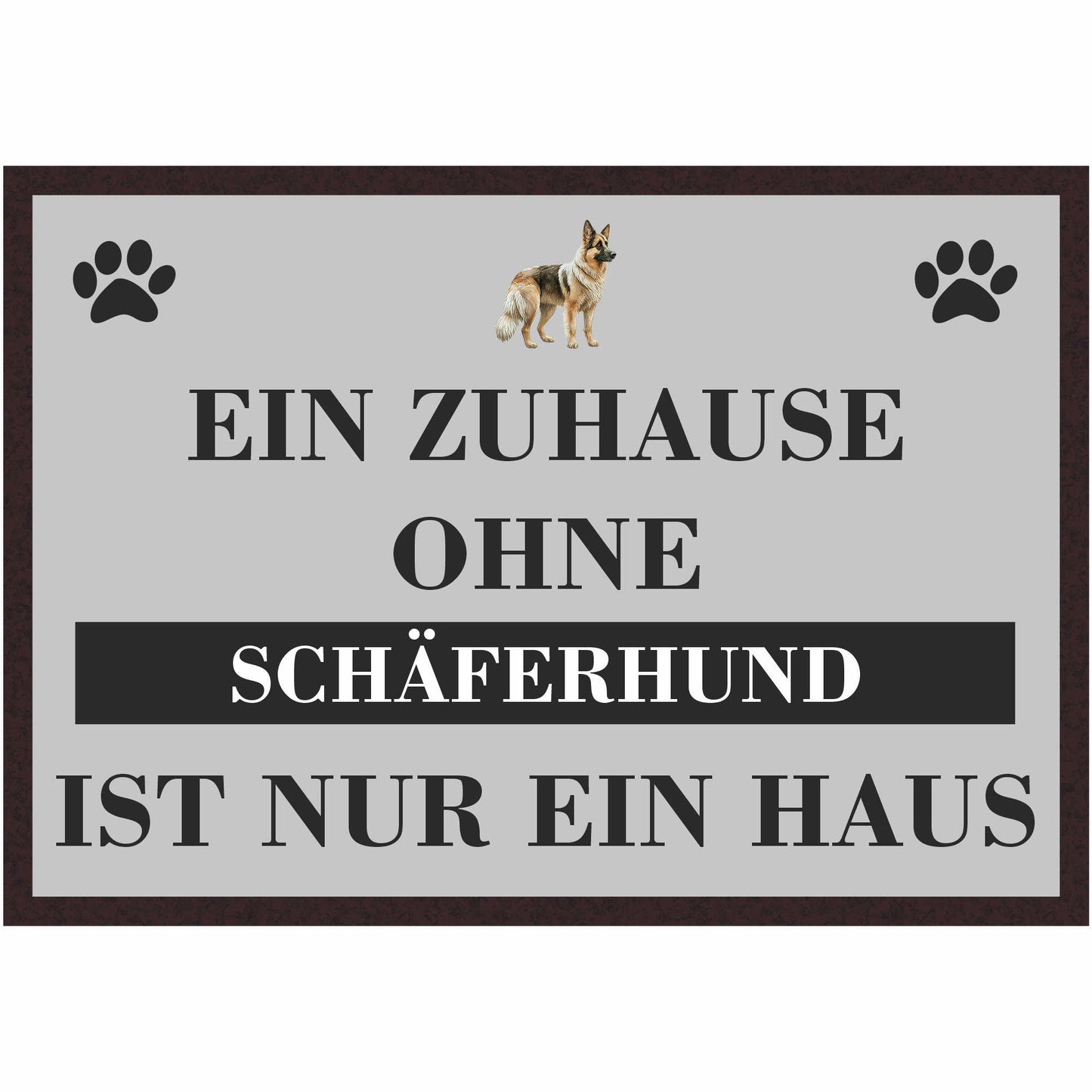 Fussmatte Hund - Deutscher Schäferhund - 50x35 cm mit lustigem Spruch